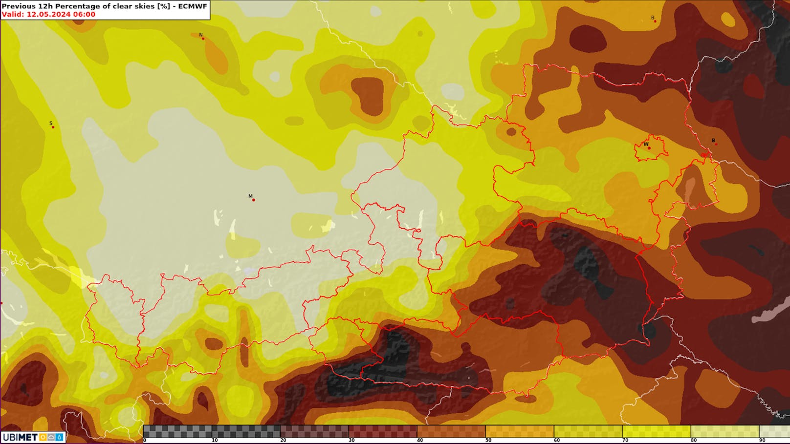 In der <strong>Nacht auf Sonntag</strong> hat man dann vor allem entlang der Nordalpen von Vorarlberg bis in den westlichen Donauraum beste Bedingungen. Im Rest des Landes ziehen hingegen zeitweise Wolken durch.