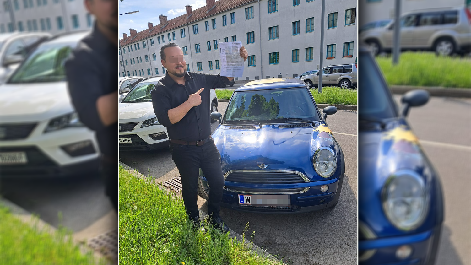 Der Wiener soll jetzt 400 Euro bezahlen, weil er mit seinem Auto kurz auf dem Privatparkplatz hielt.