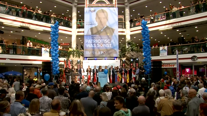 FPÖ-Wahlkampfauftakt in der Lugner City.