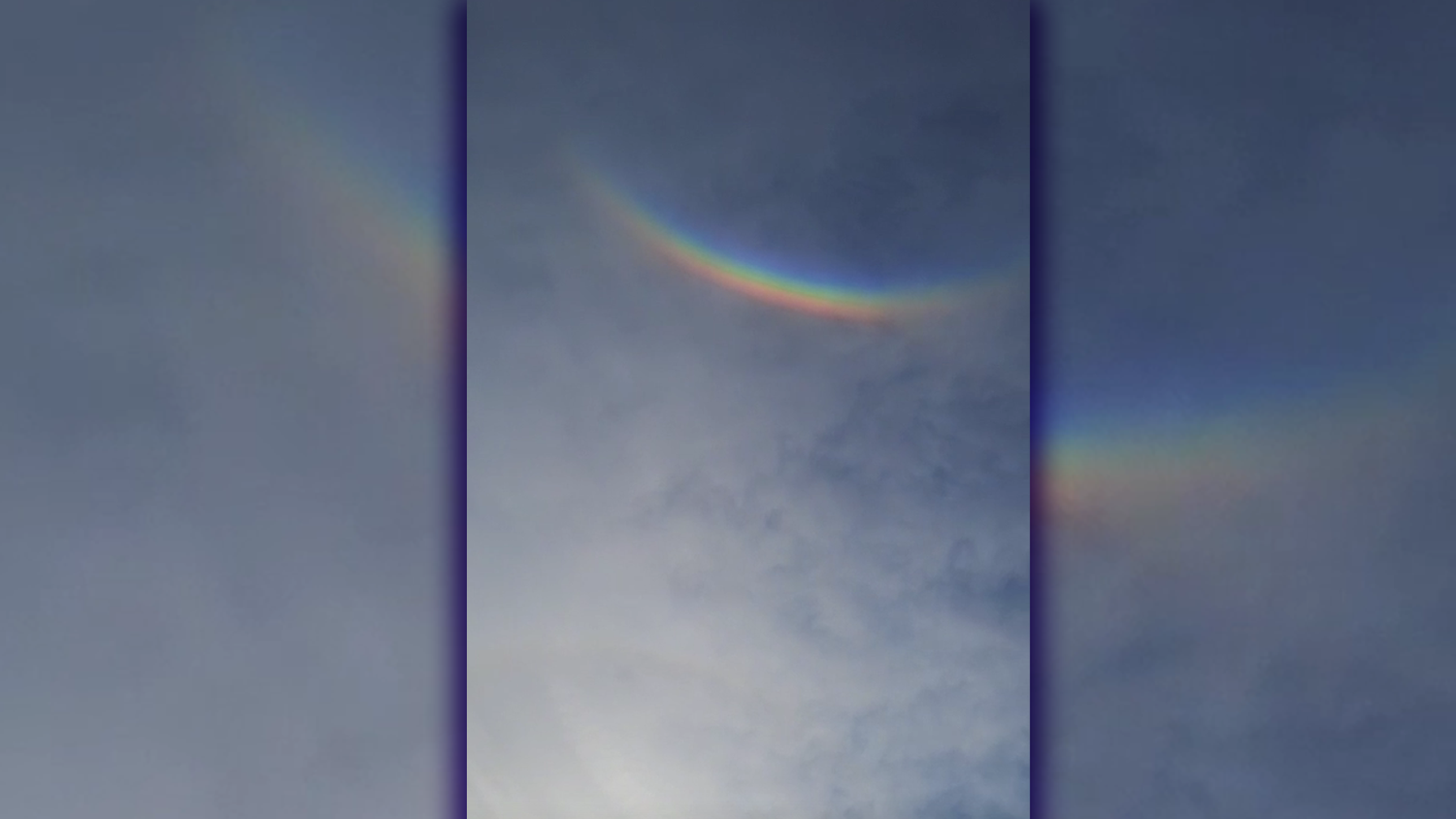 Nanu? Dieser Regenbogen sieht ungewöhnlich aus. Ein Wetter-Experte klärt auf.
