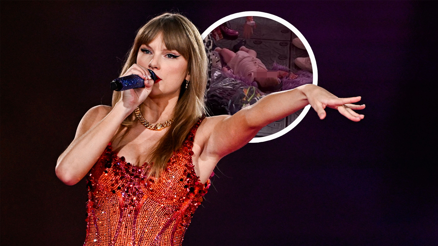 Bei Taylor Swifts zweitem Paris-Konzert lag ein Baby auf dem Boden.