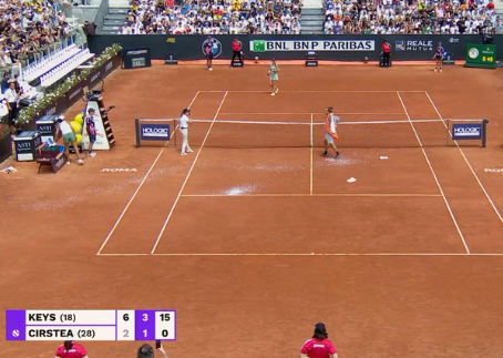 Klima-Aktivisten verstreuten Konfetti auf dem Court.