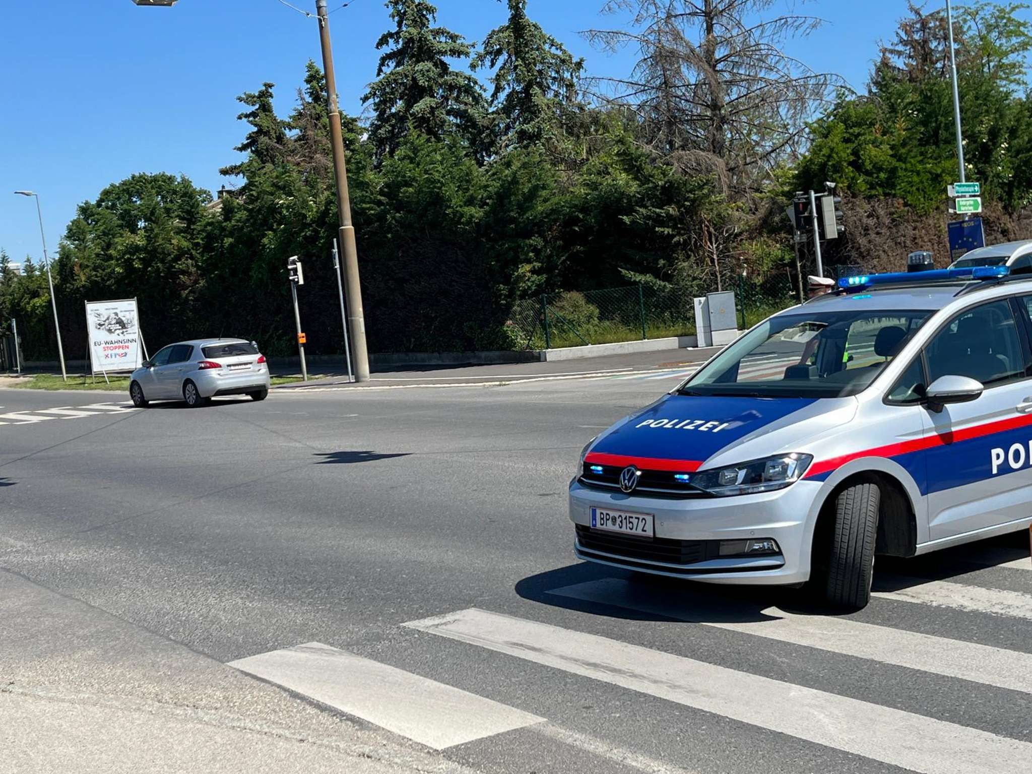 Symbolbild eines Polizeiautos in Strasshof an der Nordbahn
