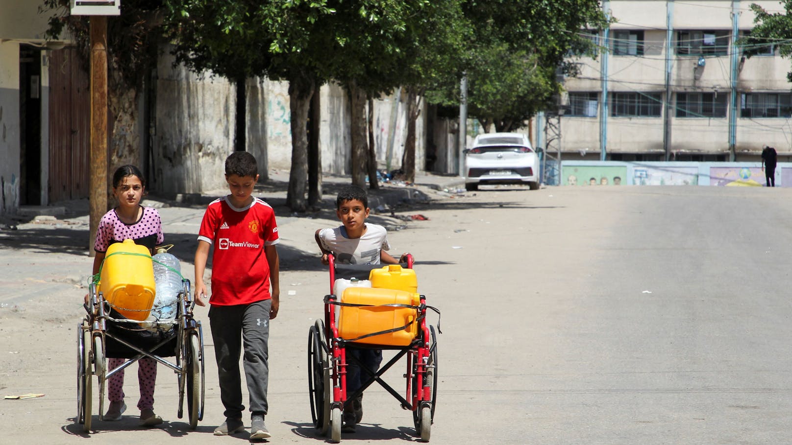 Aufgrund der Bodenoffensive sind einige Straßen in Rafah wie leergefegt.