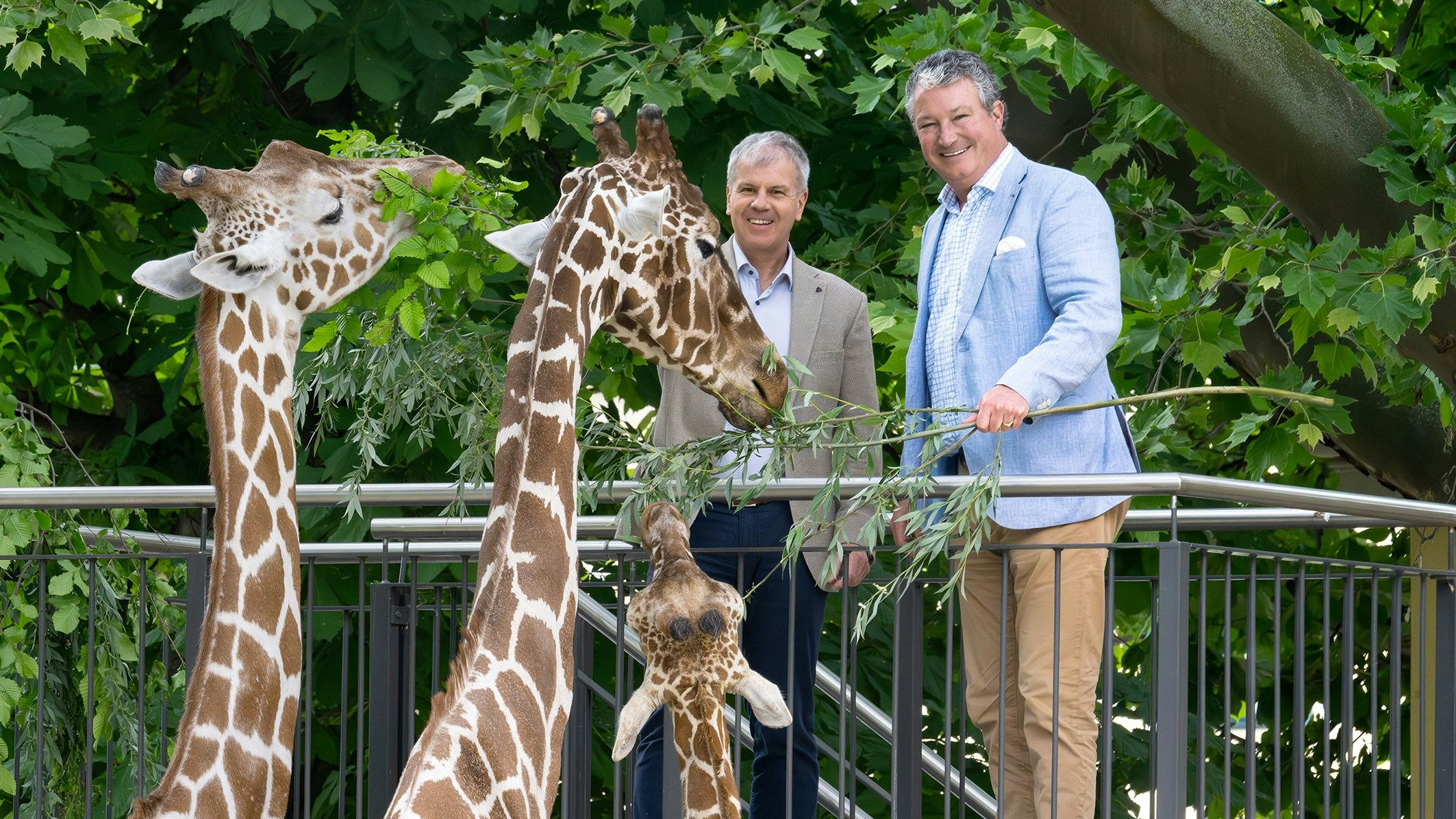 Dr. Stephan Hering-Hagenbeck, Direktor des Tiergartens Schönbrunn (re) und DI Andreas Gruber, Vorstand der Österreichischen Bundesforste.