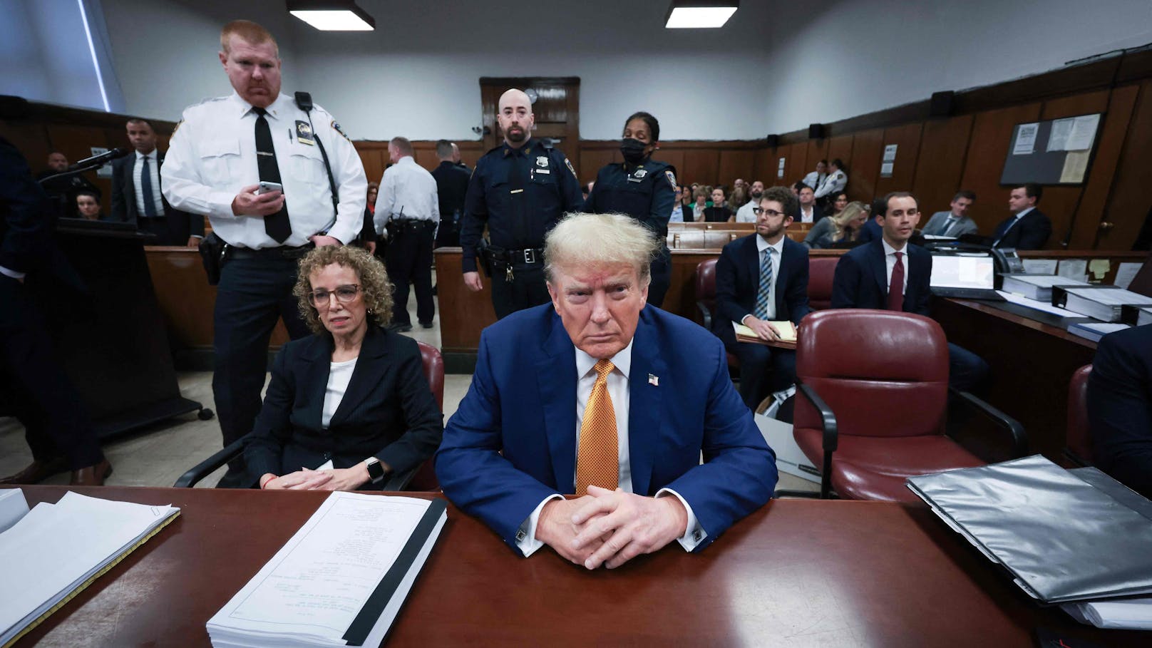 Ex-US-Präsident Donald Trump vor Gericht.