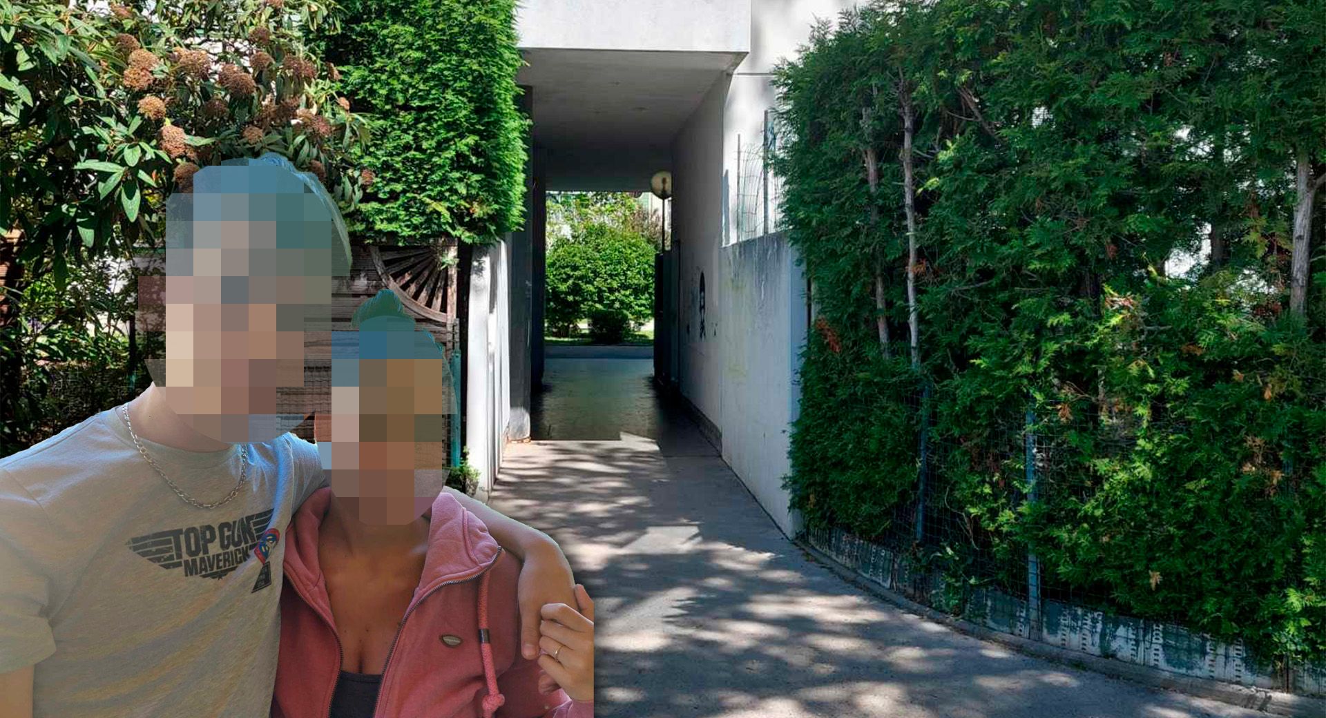 In diesem Durchgang kam es zur brutalen Attacke: Die 36-Jährige mit ihrem Sohn (16).