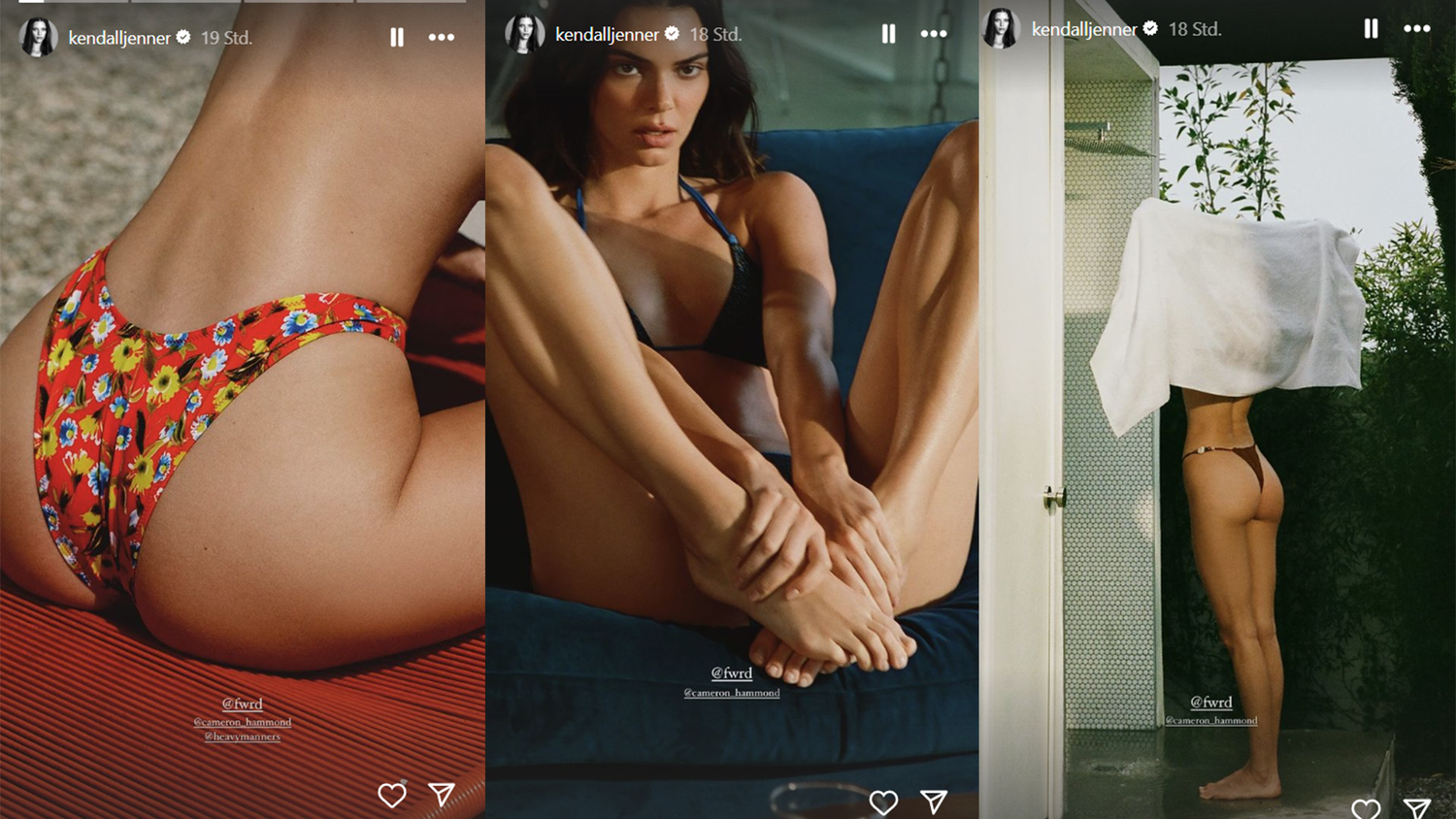 Auch drei weitere Bilder des Shootings teilte die Beauty nur in ihrer Story.