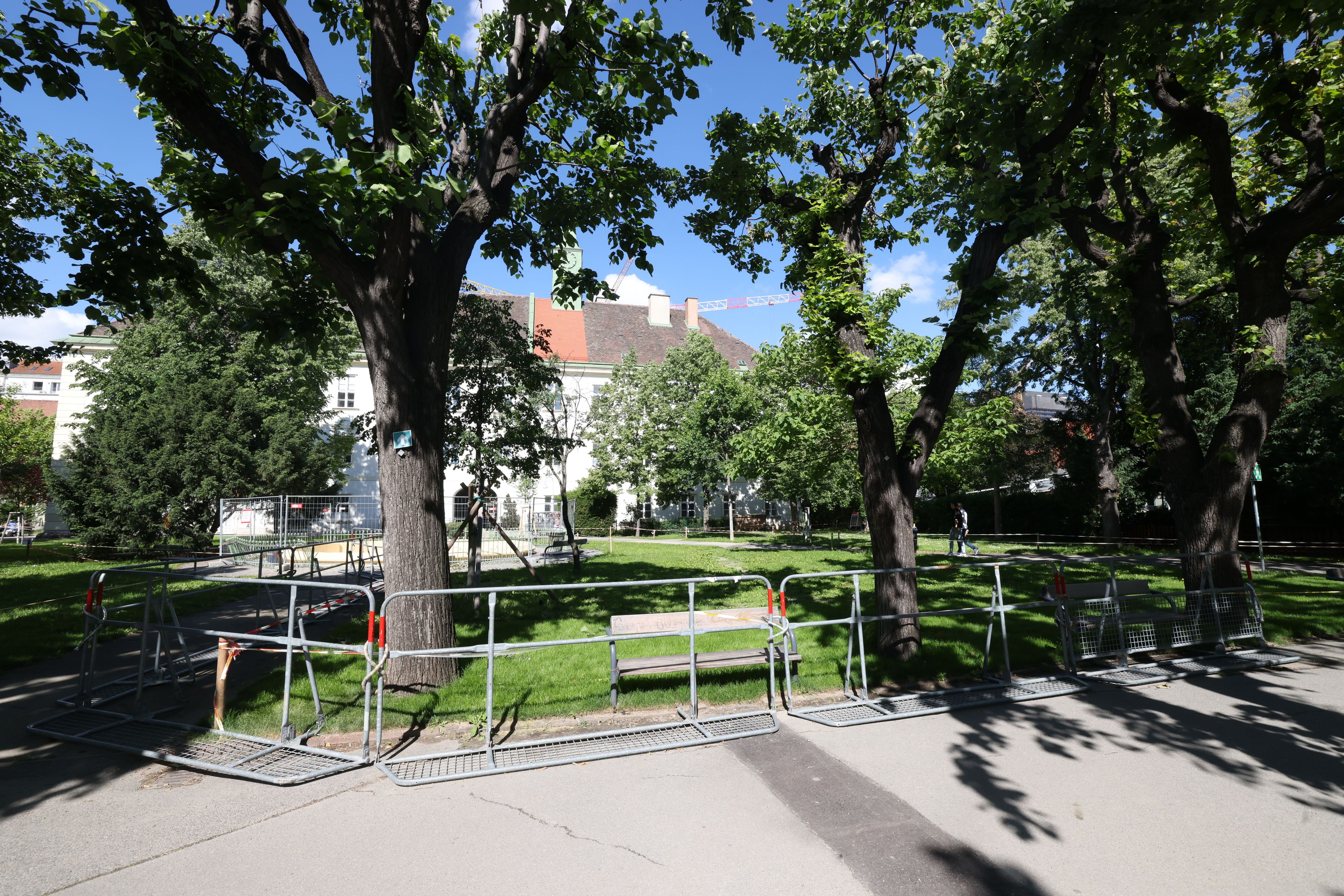Verdächtiger randalierte im Alten AKH in Wien-Alsergrund.
