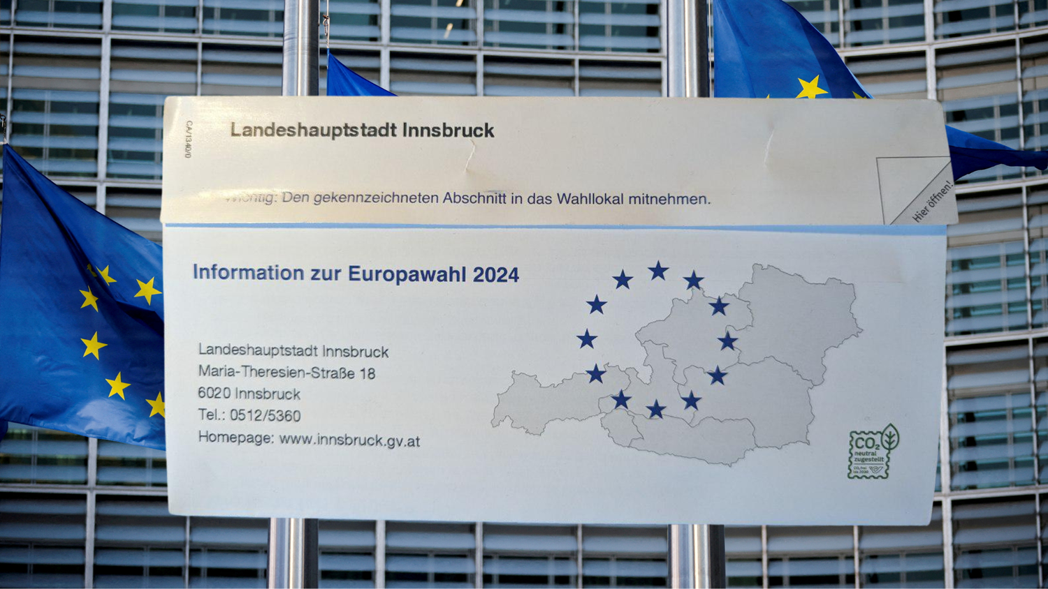 Wien, das Burgenland und Vorarlberg fehlen auf der Österreich-Karte der behördlicher Wahlinfo.