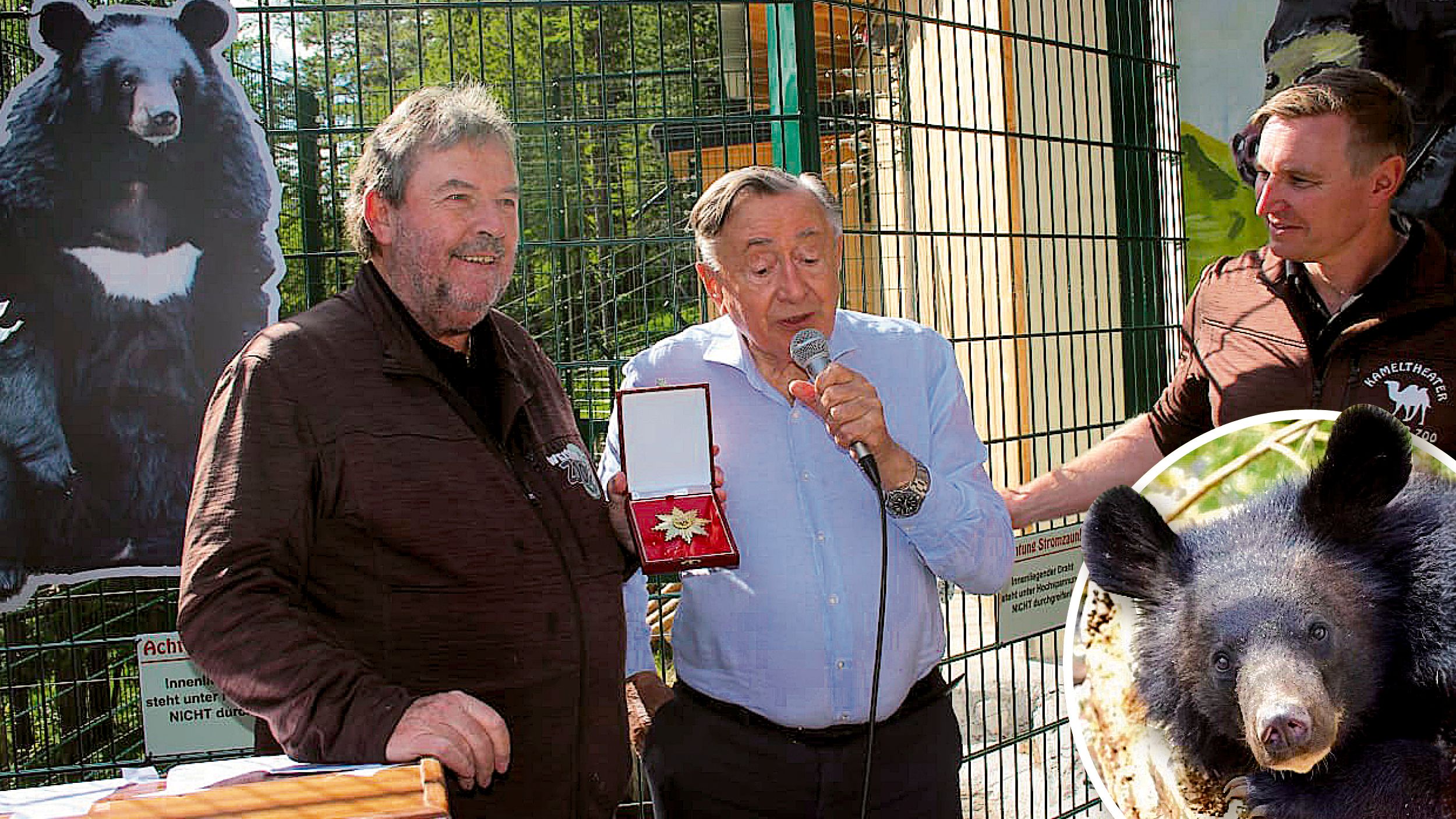 Herbert Eder (l.), Baumeister Richard Lugner (M.) und Rainer Zöchling