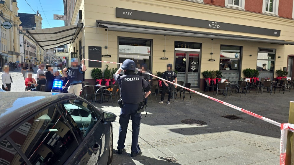 In Linz gab es eine Bombendrohung. Der Bereich um die Spittelwiese wurde großräumig abgesperrt.
