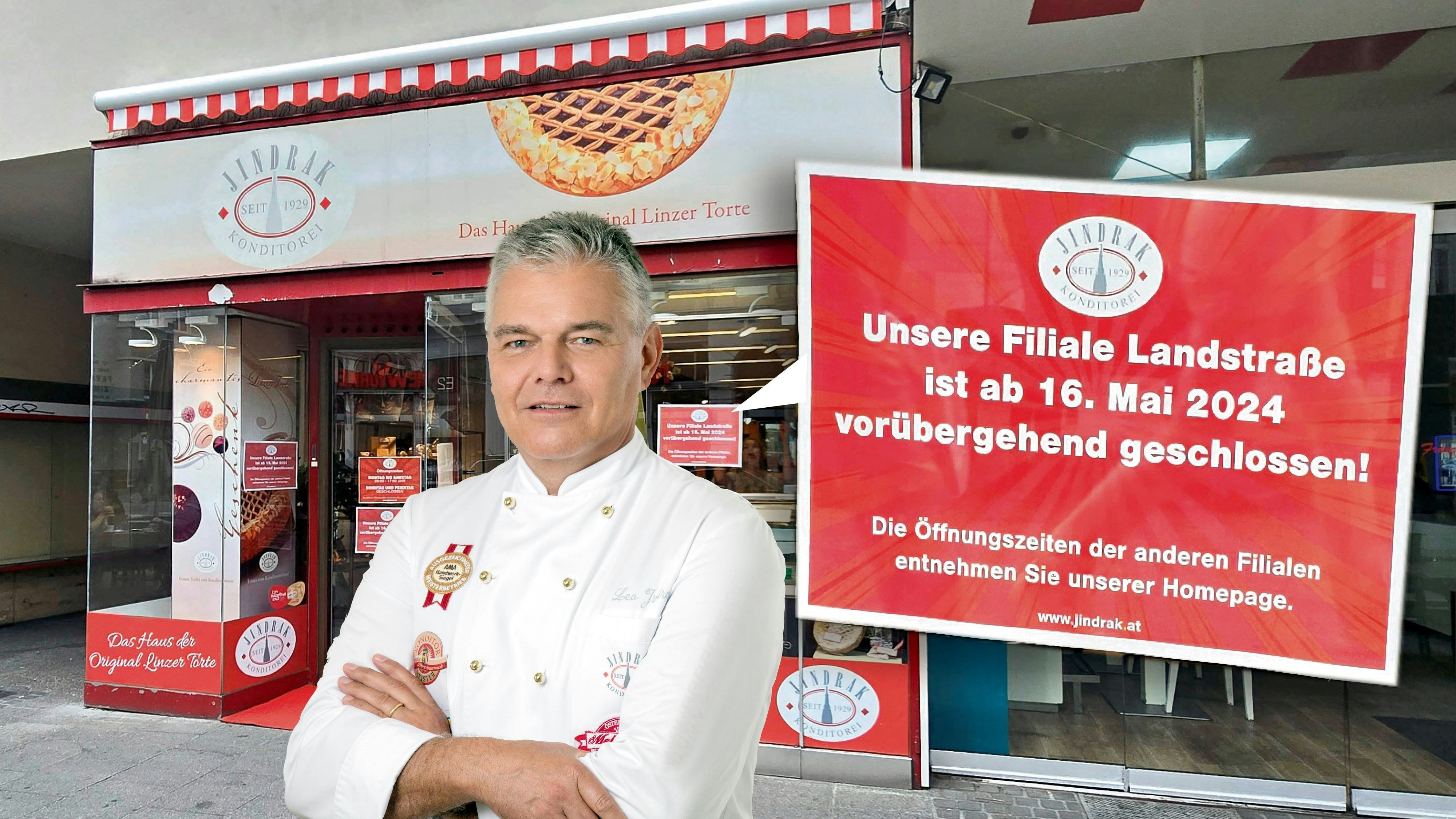 Die Jindrak-Filiale in der Linzer Landstraße ist bis auf Weiteres geschlossen.