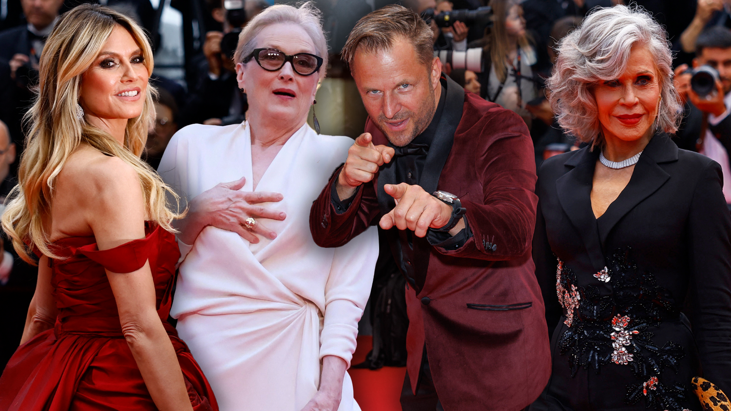 Klum, Streep, Hochmair und Fonda ließen sich in Cannes bereits am roten Teppich blicken.