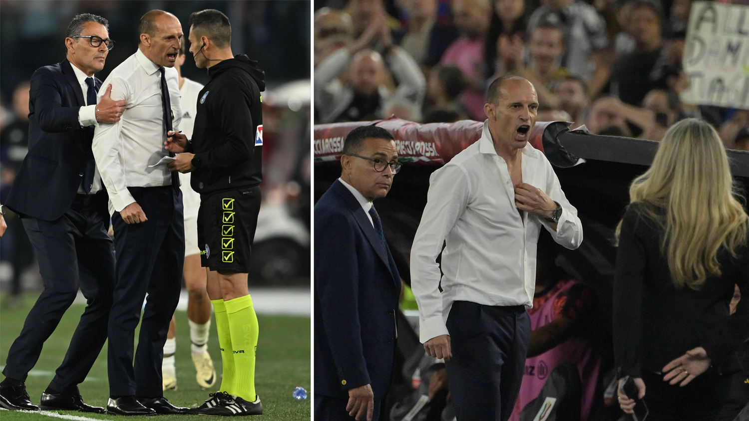 Massimiliano Allegri war schon während der Partie fuchsteufelswild.