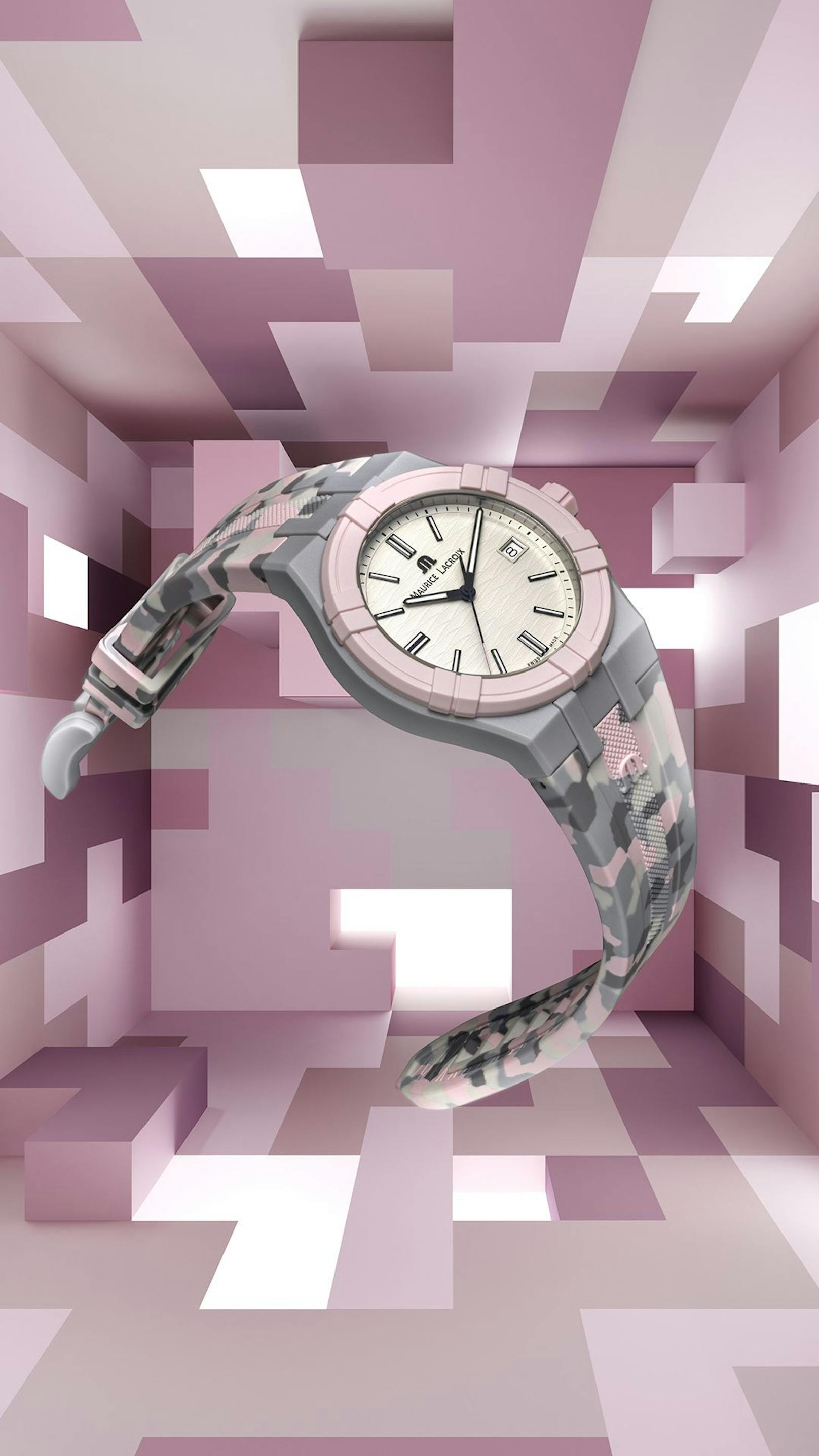 Uhr AIKON #tide CAMO in pink von Maurice Lacroix