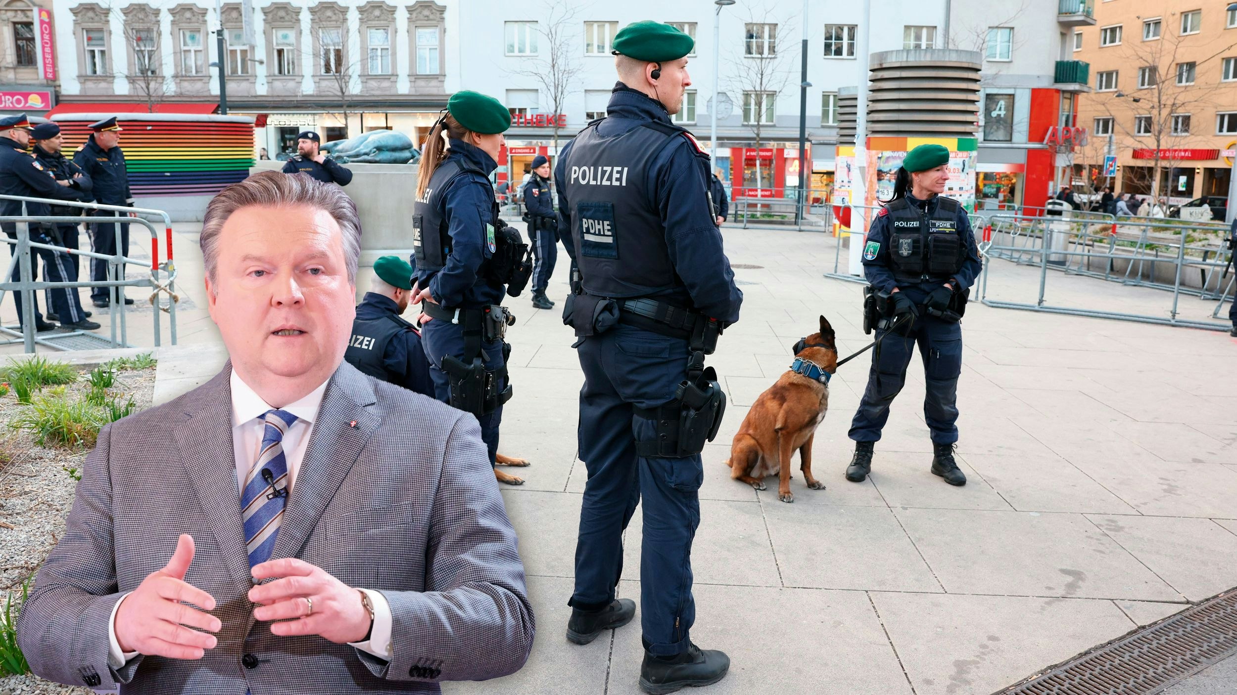 Bürgermeister Michael Ludwig fordert mehr Polizei für Wien, und speziell Favoriten.