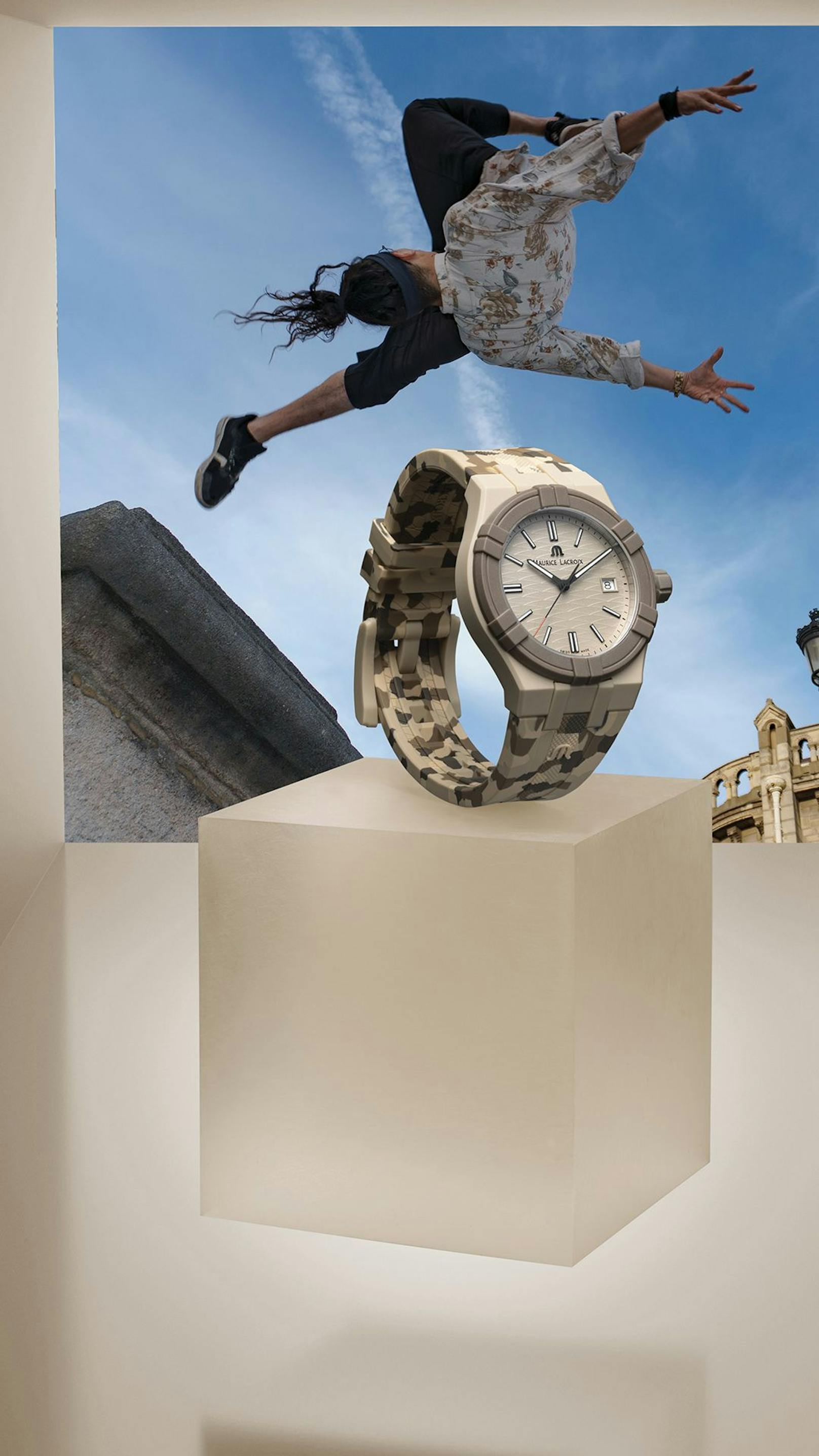 Uhr AIKON #tide CAMO in beige von Maurice Lacroix