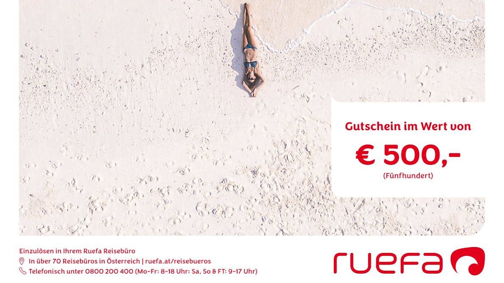 Jubiläumsgewinnspiel: EUR 500-Gutschein von RUEFA