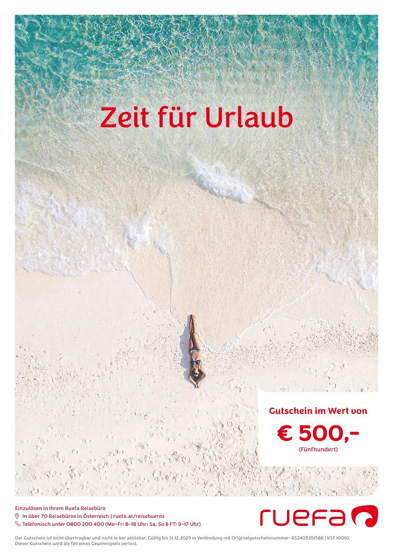 Jubiläumsgewinnspiel: EUR 500-Gutschein von RUEFA