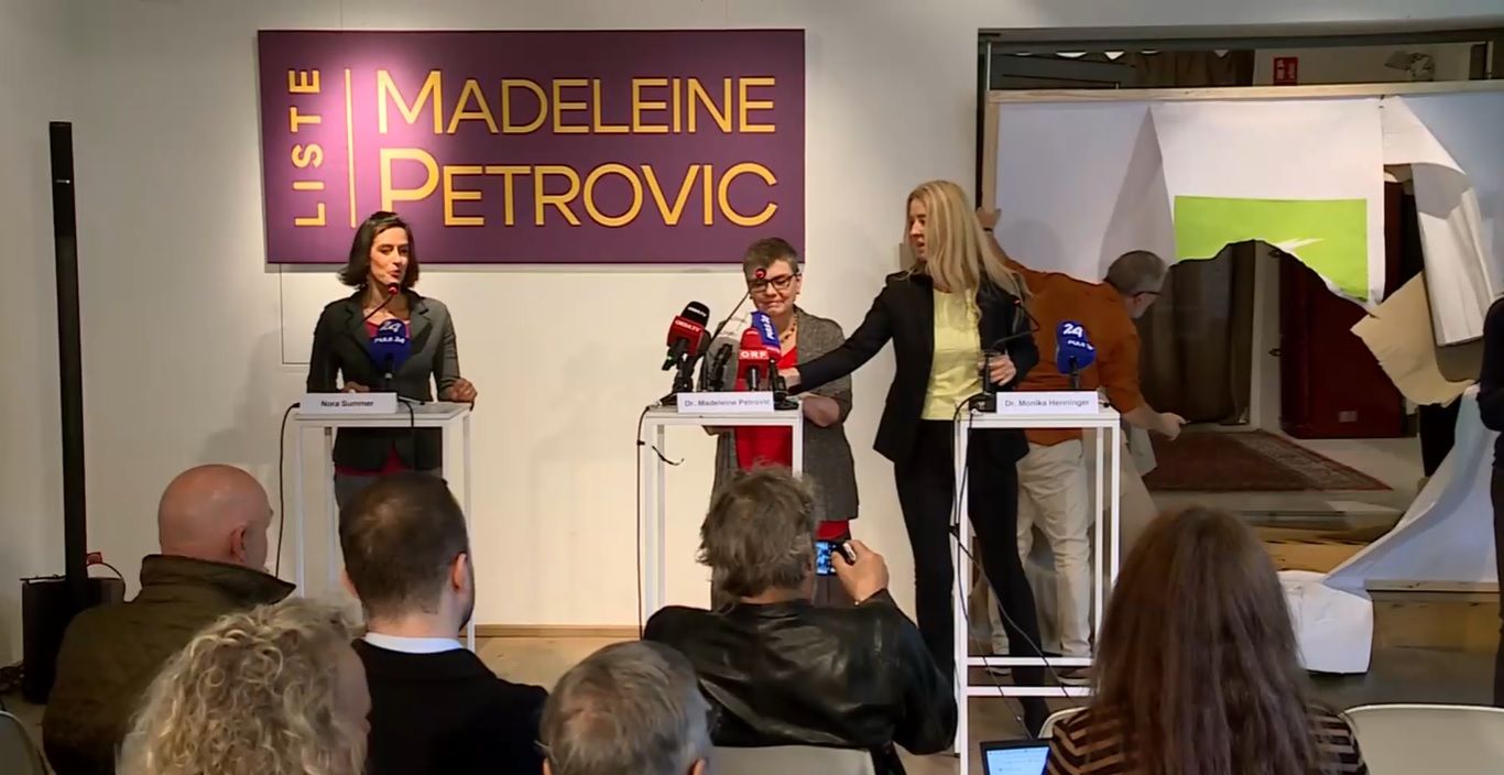 Madeleine Petrovic tritt mit eigener Liste an. Ihren Auftritt inszenierte sie am Freitag als 