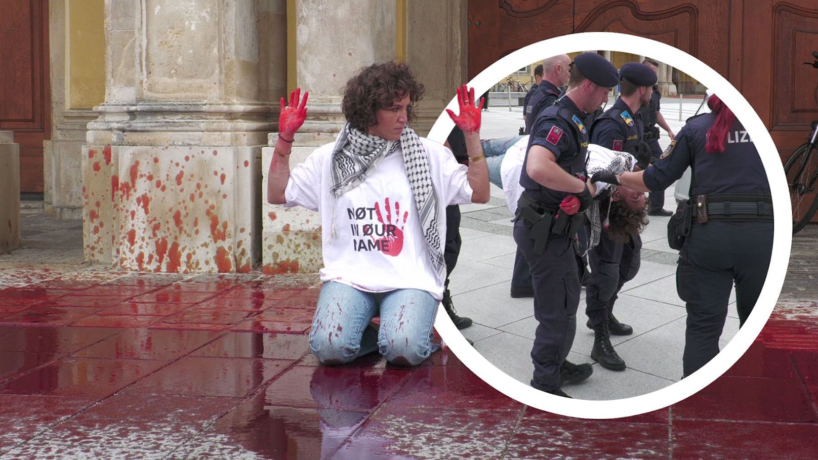 Wieder "Blut"-Attacke! Festnahme bei Anti-Israel-Demo