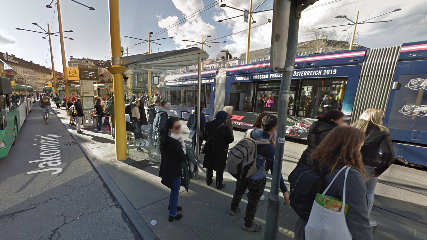 Hier sollte der grausame Plan ausgeführt werden: der Grazer Jakominiplatz.