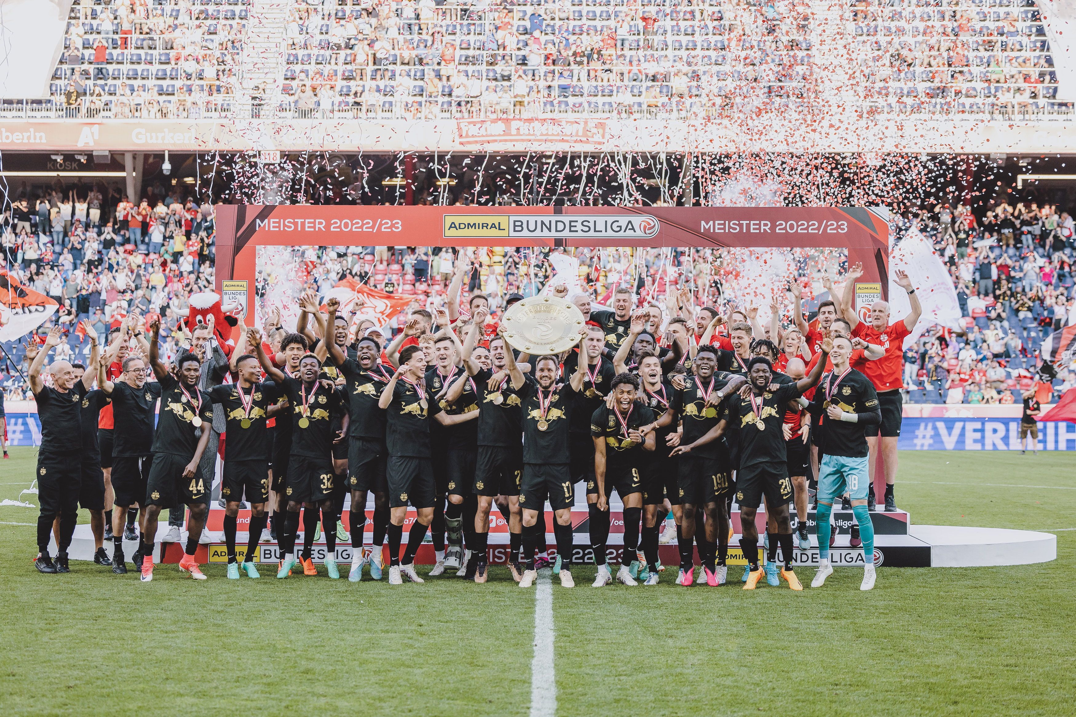 Red Bull Salzburg jubelte 2023 über die Bundesliga-Meisterschaft. 