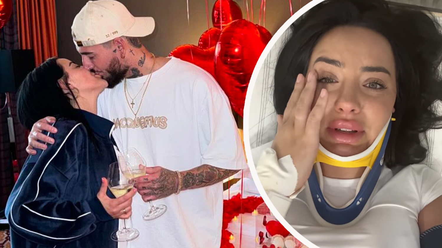 Unter Tränen berichtete Leyla Lahouar, dass sie und Mike Heiter einen Autounfall hatten.