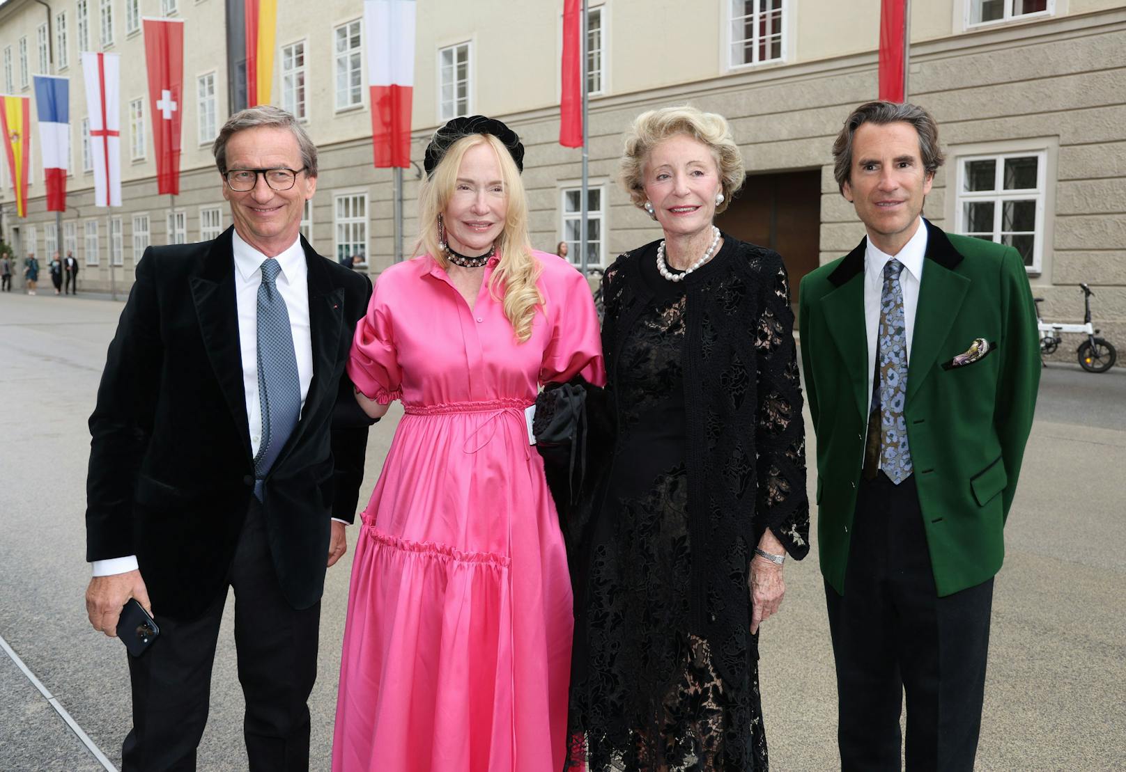 Galerist Thaddaeus Ropac, Verlegerin Louise Blouin, Ariane Dandois und Pierre Pelegry