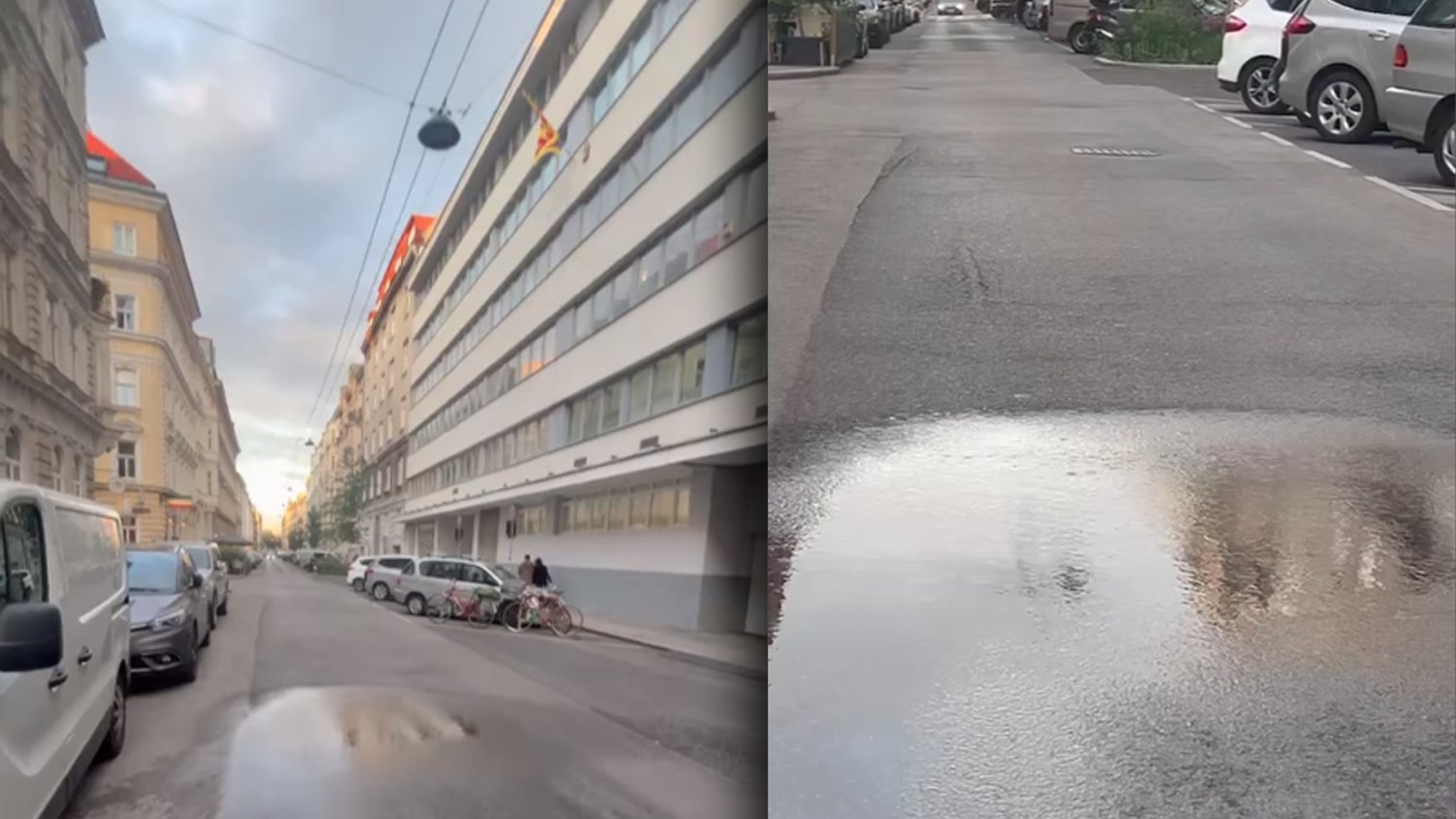 In Wien-Wieden kam es am Samstagabend zu einem seltsamen Vorfall. Es regnete lediglich auf einer Stelle.