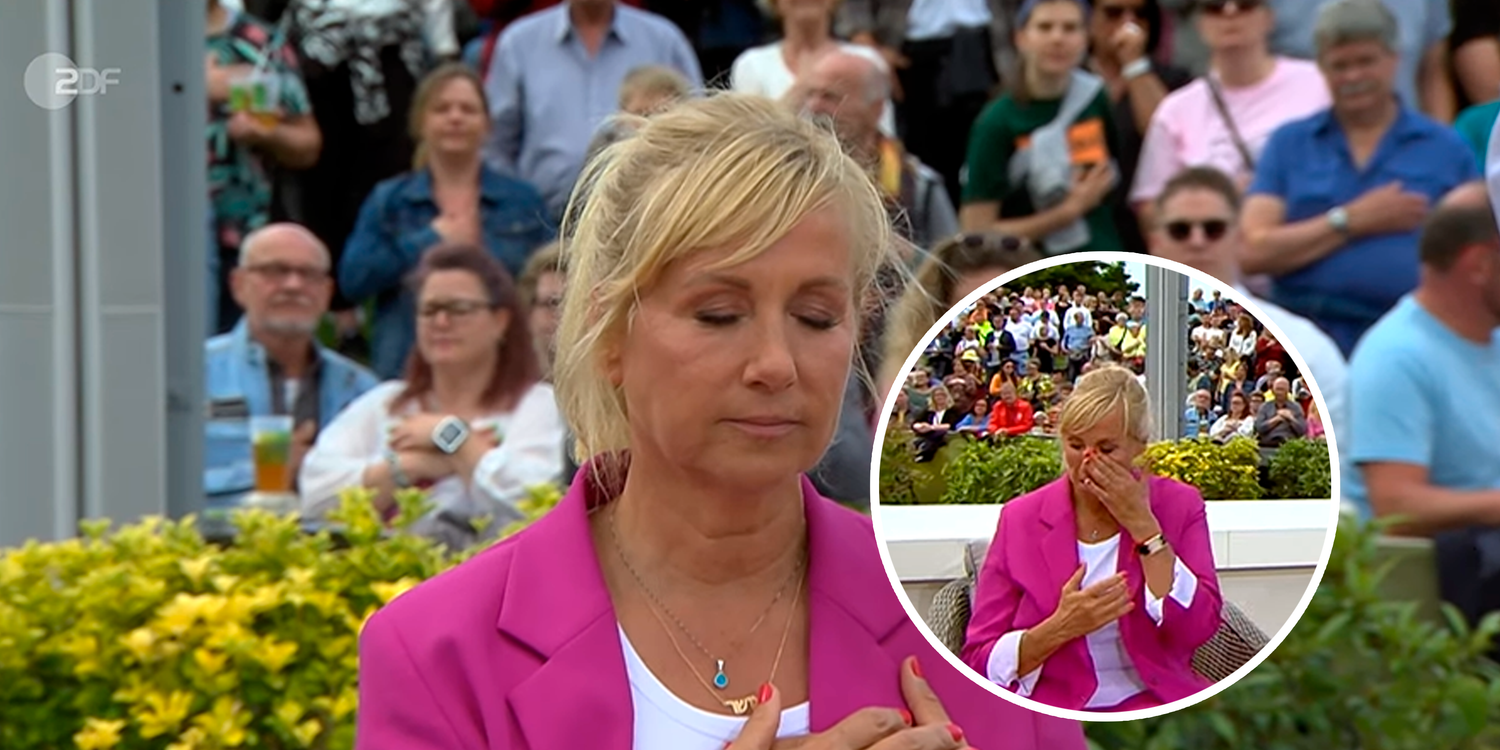 Andrea Kiewel lässt ihre Emotionen freien Lauf.