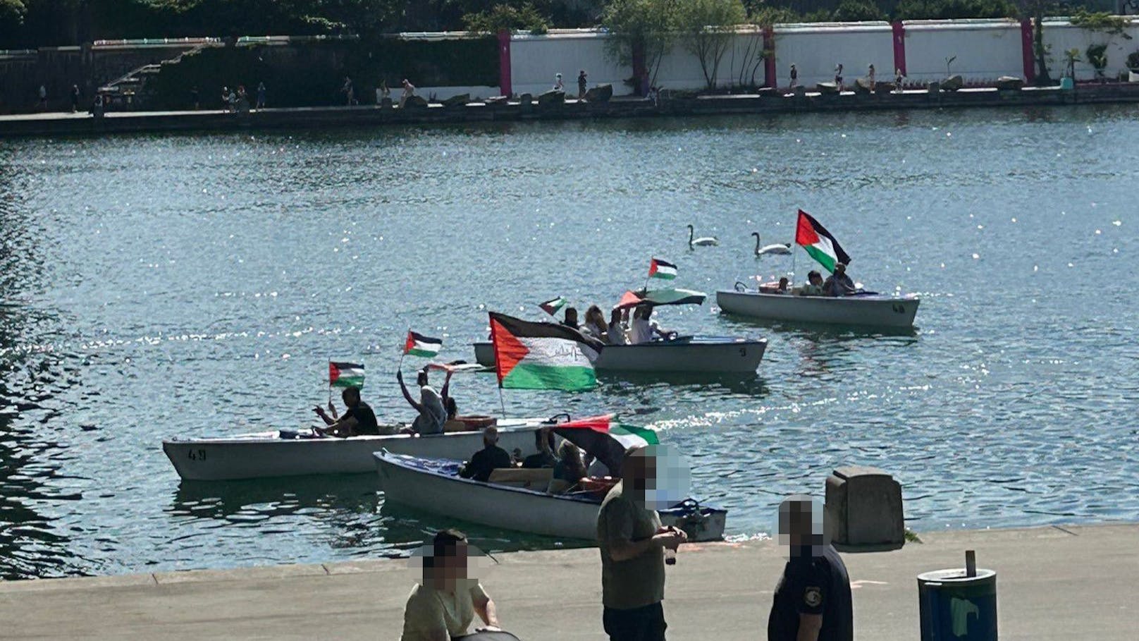 Pro-Palästina-Boote besetzen jetzt die Donau