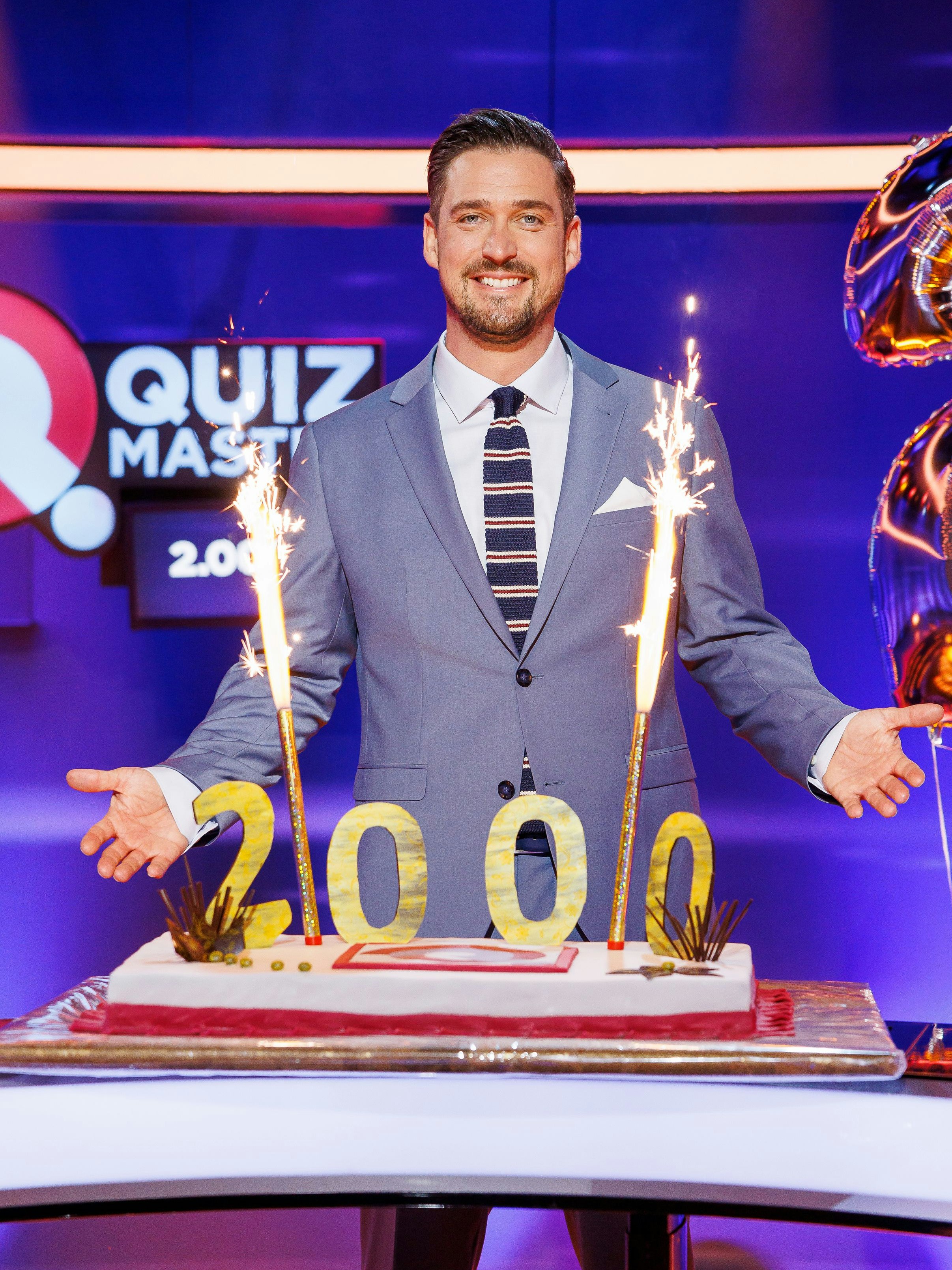 Andreas Moravec darf sich über die 2.000 Folge von "Quizmaster" freuen