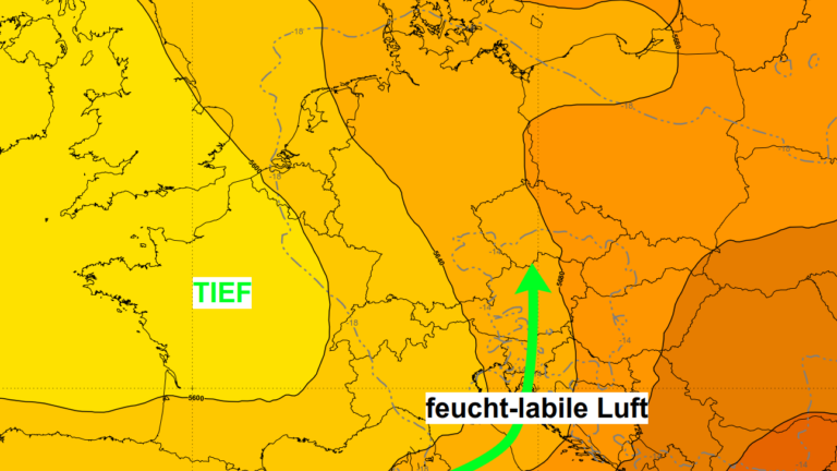 Die Großwetterlage am Dienstag