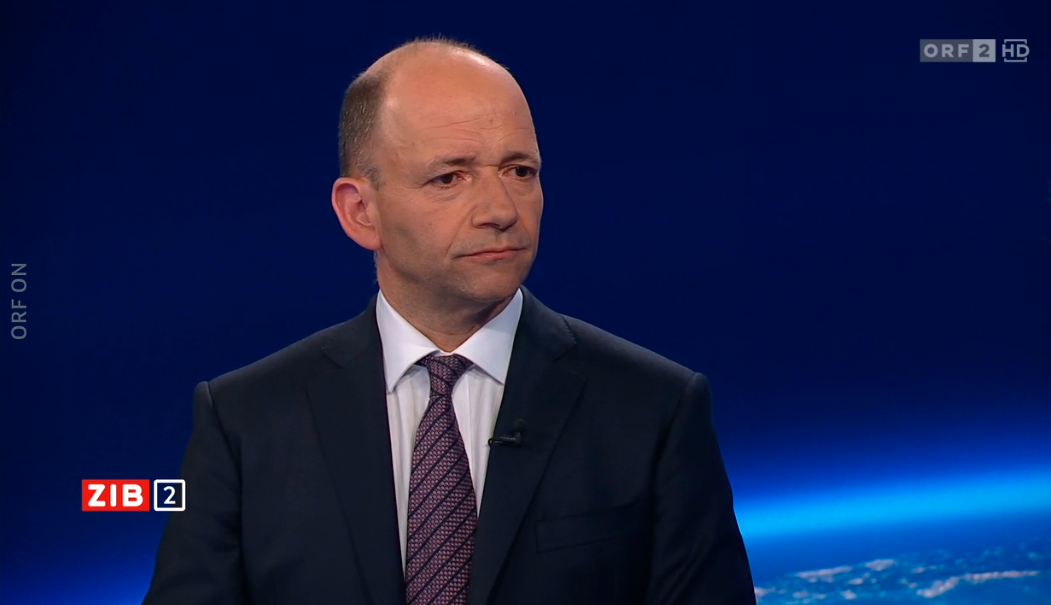 Polit-Berater Thomas Hofer zum Schilling-Skandal in der ZIB2 mit Martin Thür am 21. Mai 2023.