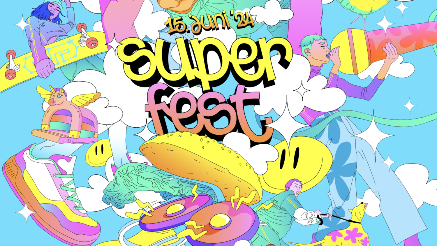 Sehr freshes Design - das Superfest bringt am 15. Juni wieder viel Spaß und gute Laune in den Bezirk