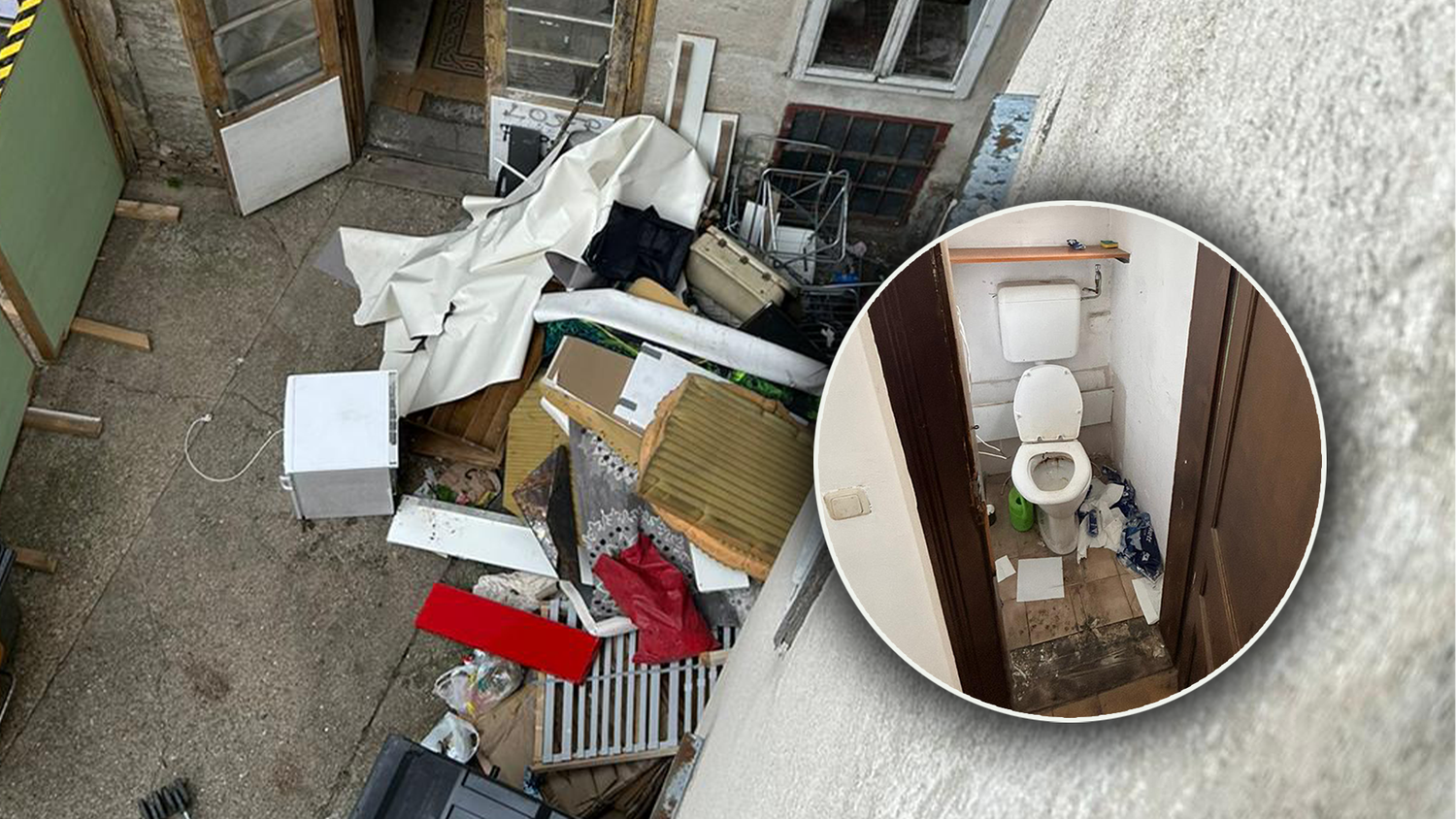 Ein Wiener beschwert sich über die Müllsituation in einem Wiener Wohngebäude im 15. Bezirk.