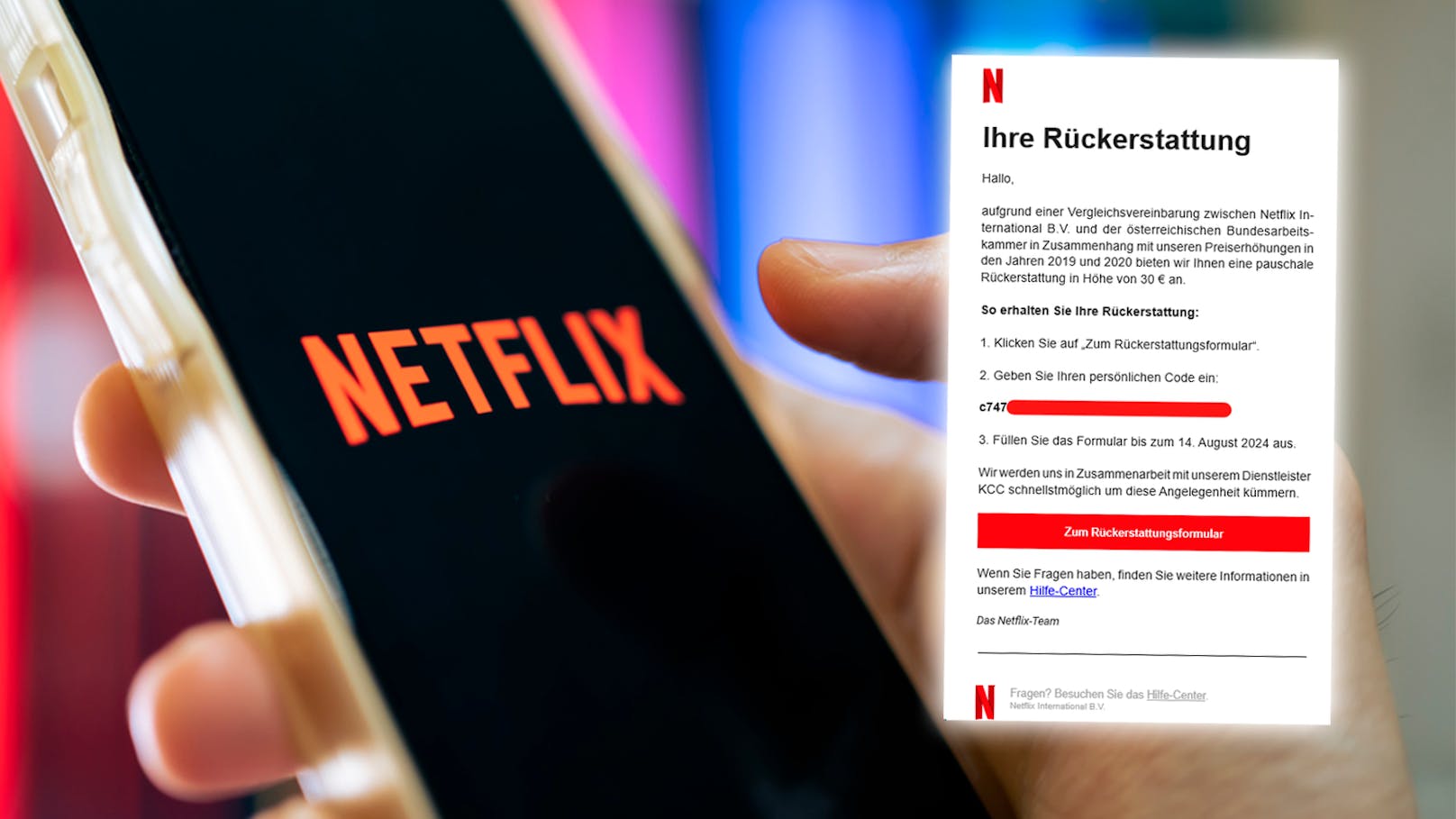 Netflix-Rückzahlung: So kommst du an deine 30 Euro