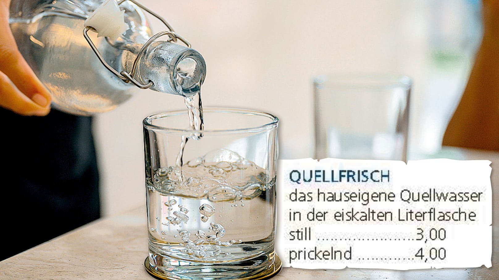 Traditionswirt verlangt 3 Euro für Liter Leitungswasser