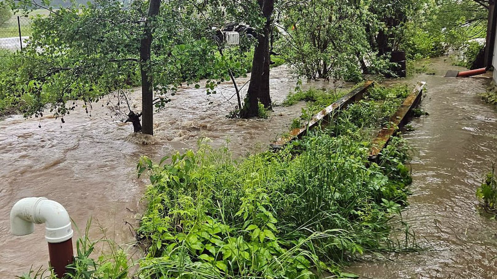 Im Stadtgebiet von Groß Siegharts gab es weitere Überflutungen.