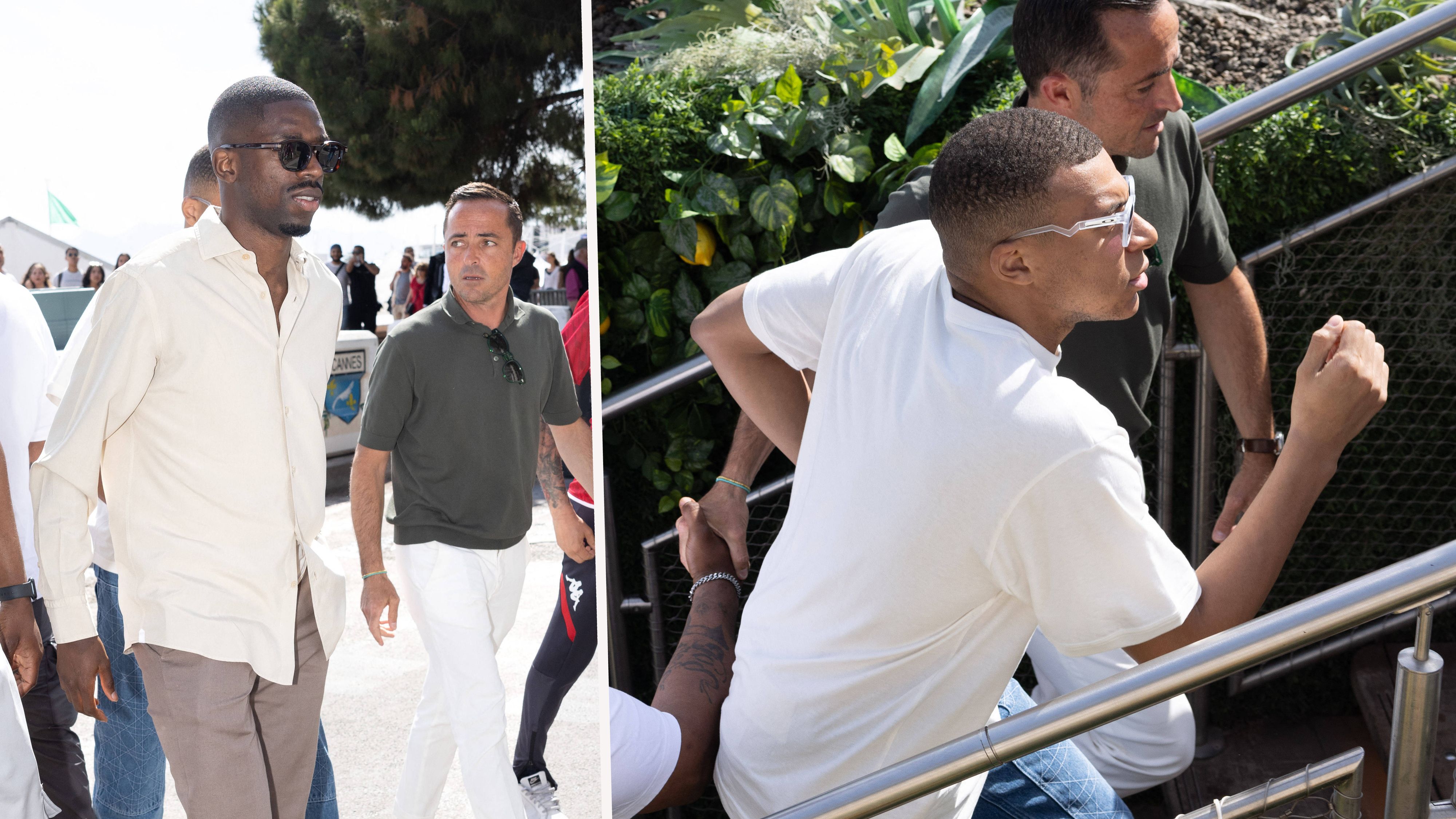 Dembele und Mbappe in Cannes.