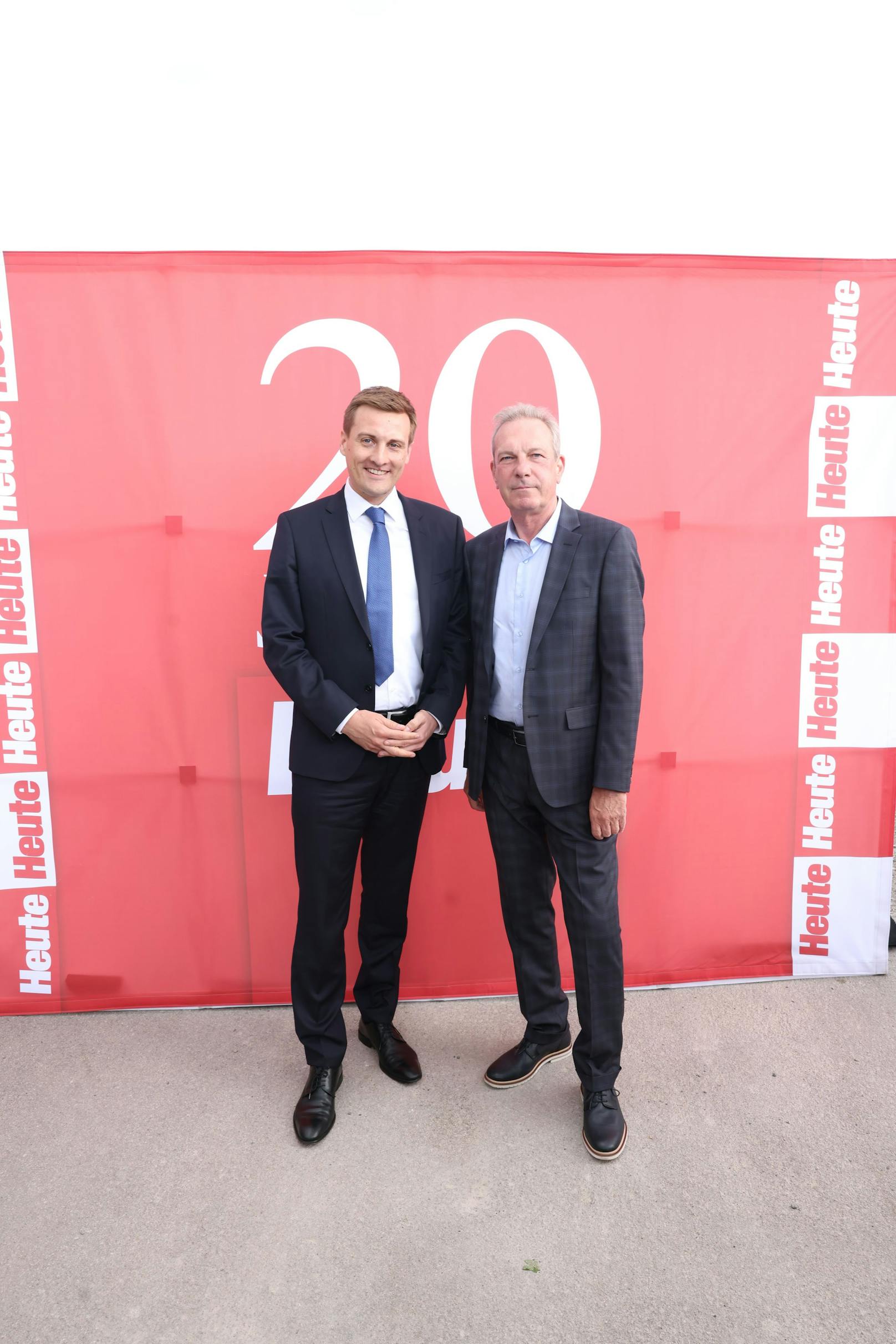 Niederösterreichs-SPÖ-Chef Sven Hergovich mit <em>"Heute"</em>-Geschäftsführer Wolfgang Jansky