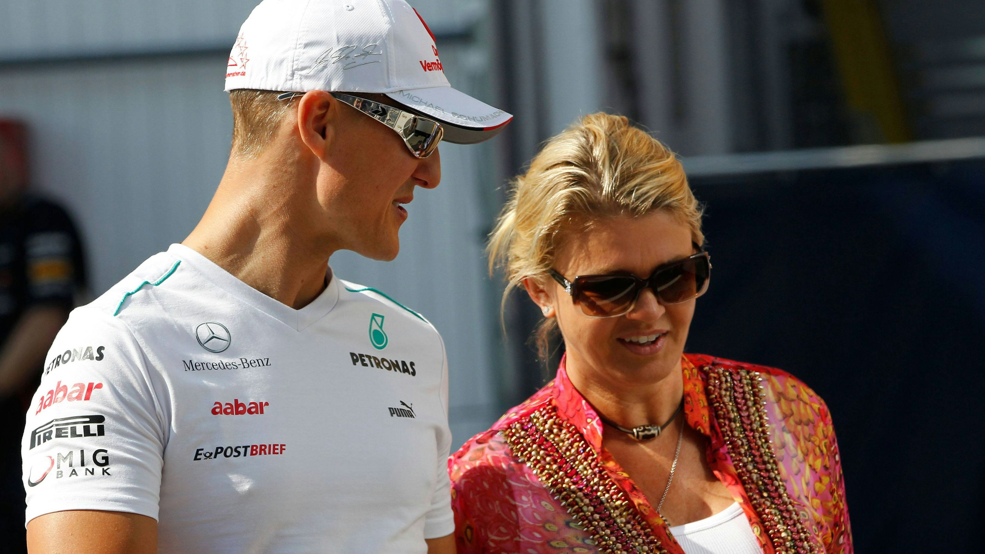 Michael Schumacher mit seiner Frau Corinna im Jahr 2012