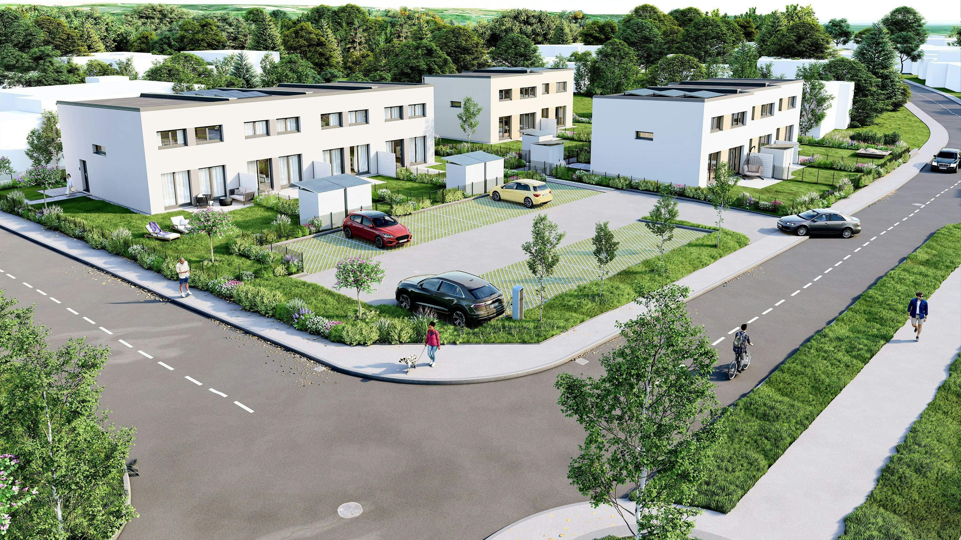 Die ökologischen Neubauten in der Kindergartenstraße können am Freitagnachmittag besichtigt werden