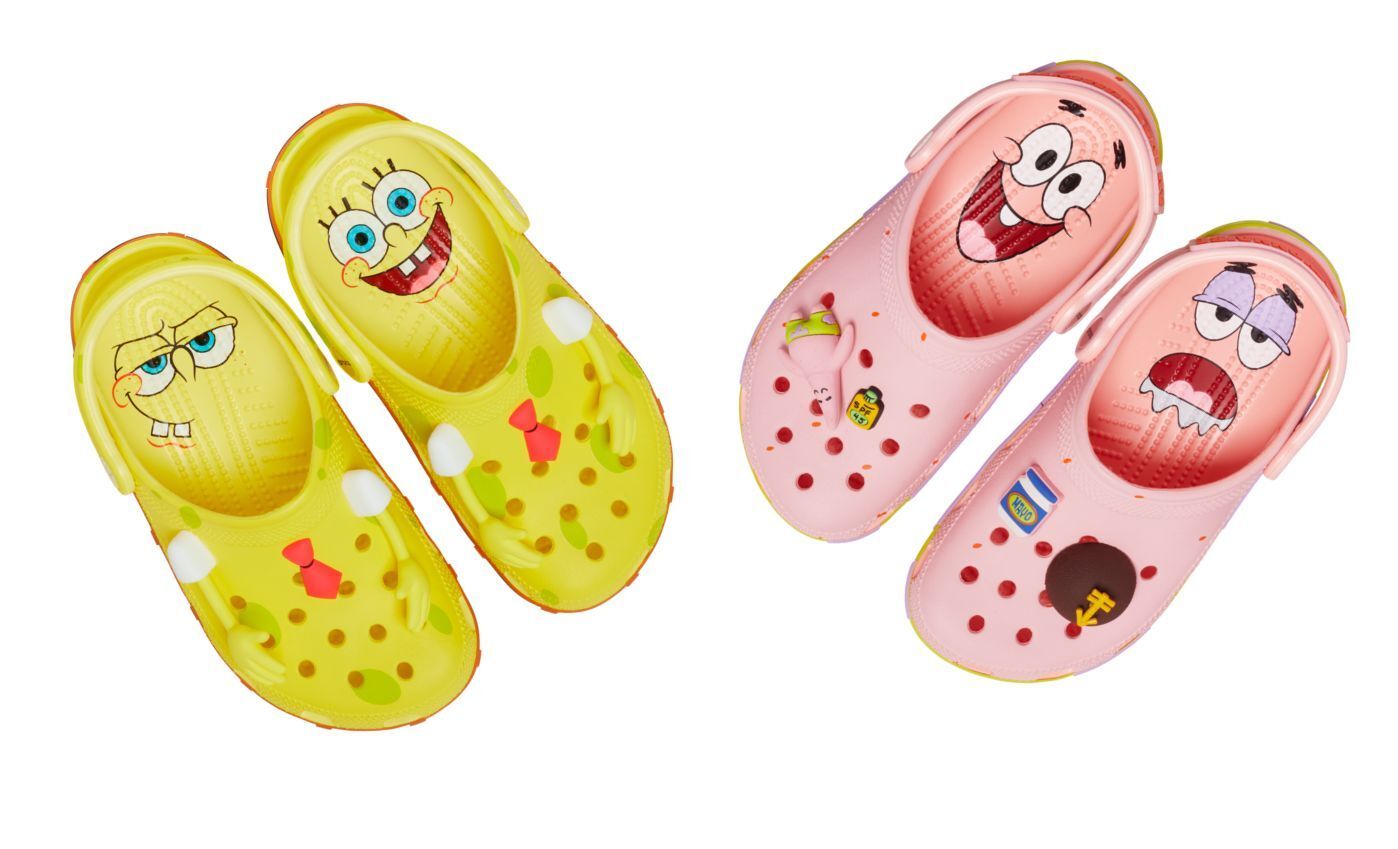 Die besten Freunde vereint: SpongeBob und Patrick sind auch in der neuen Crocs-Kollektion 