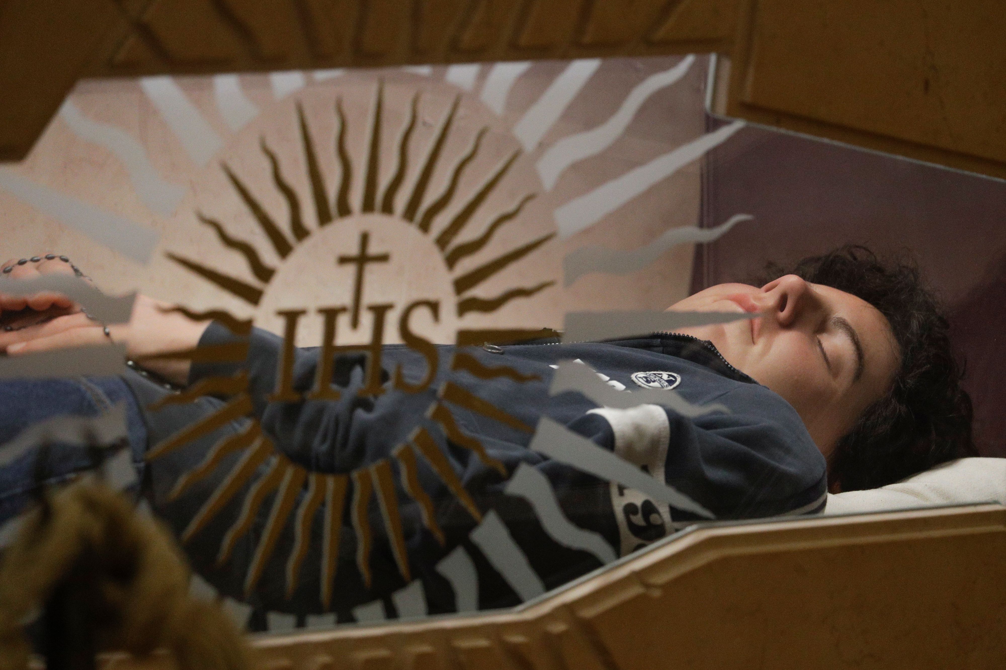 Der 15-jährige Carlo Acutis vor seiner Seligsprechung in Assisi, Italien.