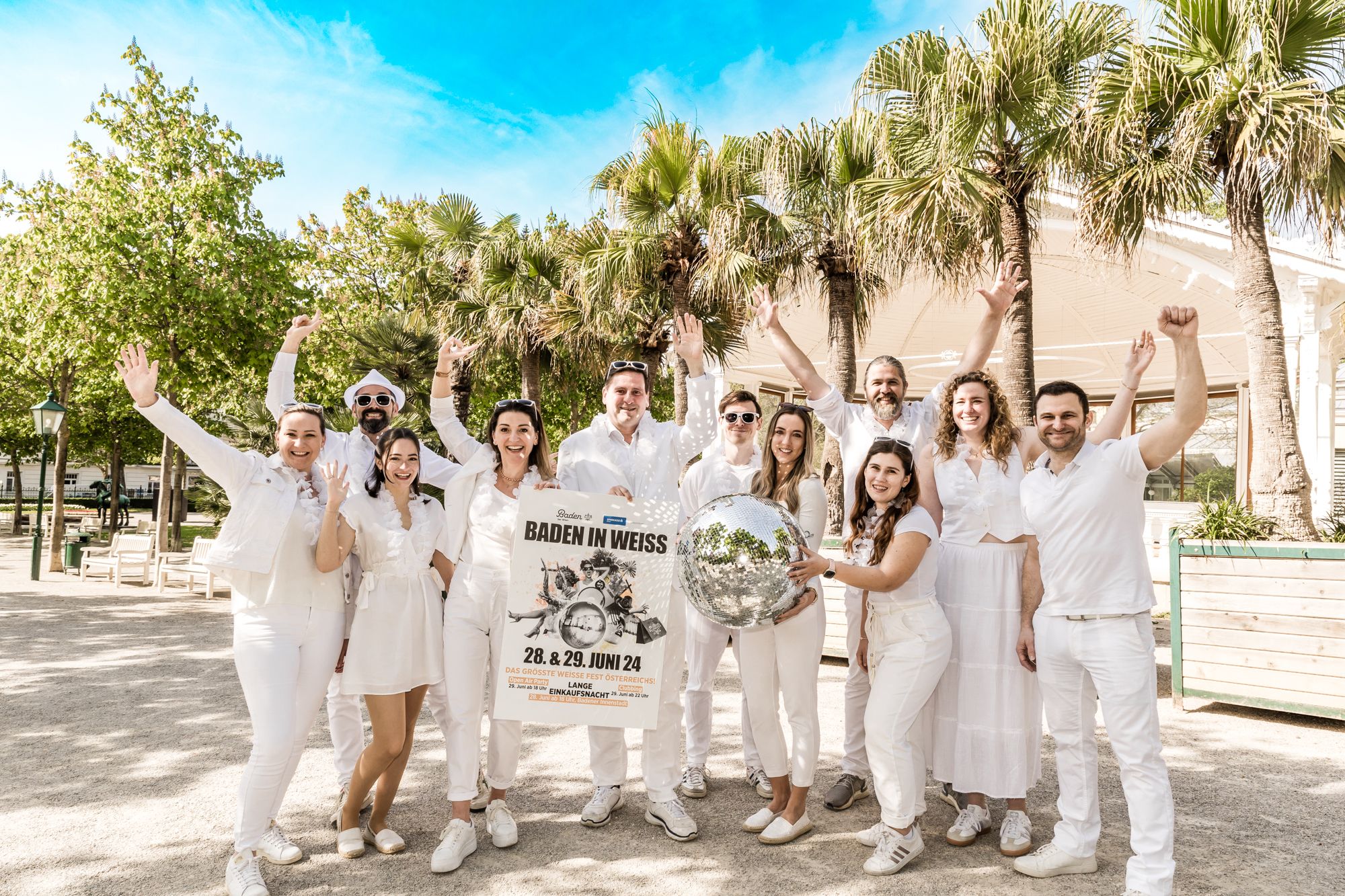 Das gesamte Organisationsteam von BADEN IN WEISS