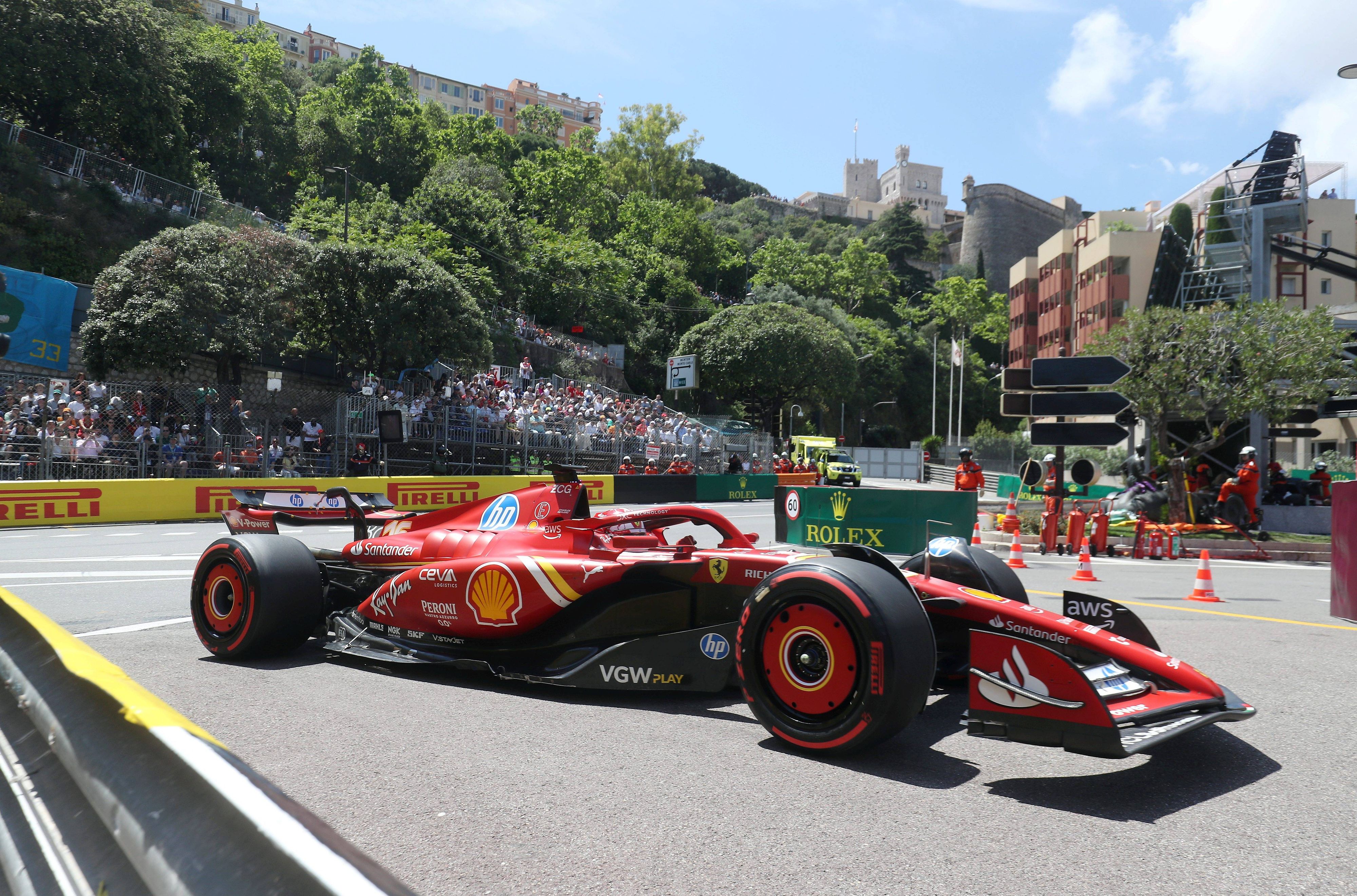 Ferrari-Star Charles Leclerc im Monaco-Qualifying. 