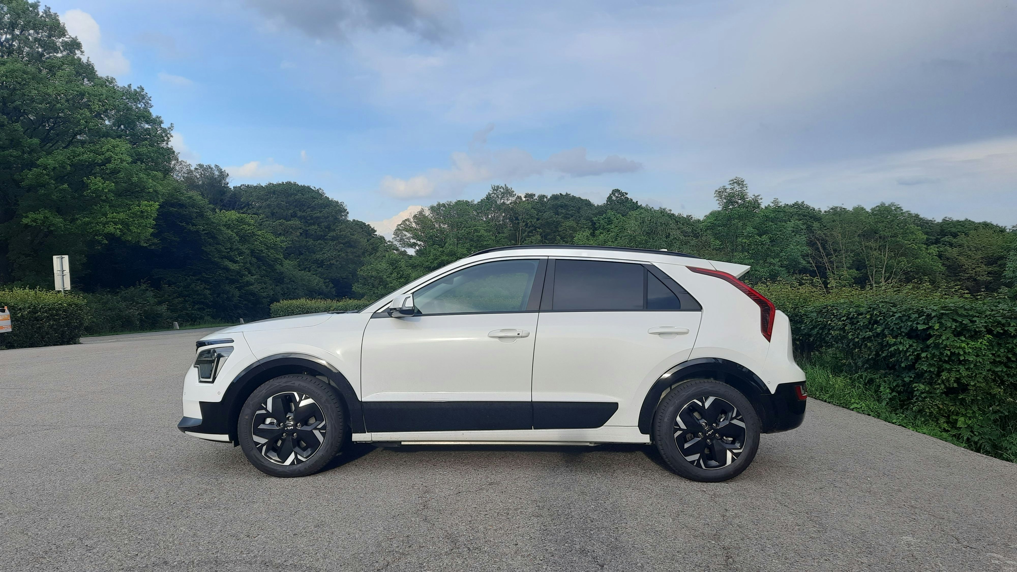 Die Seitenasicht des Niro.